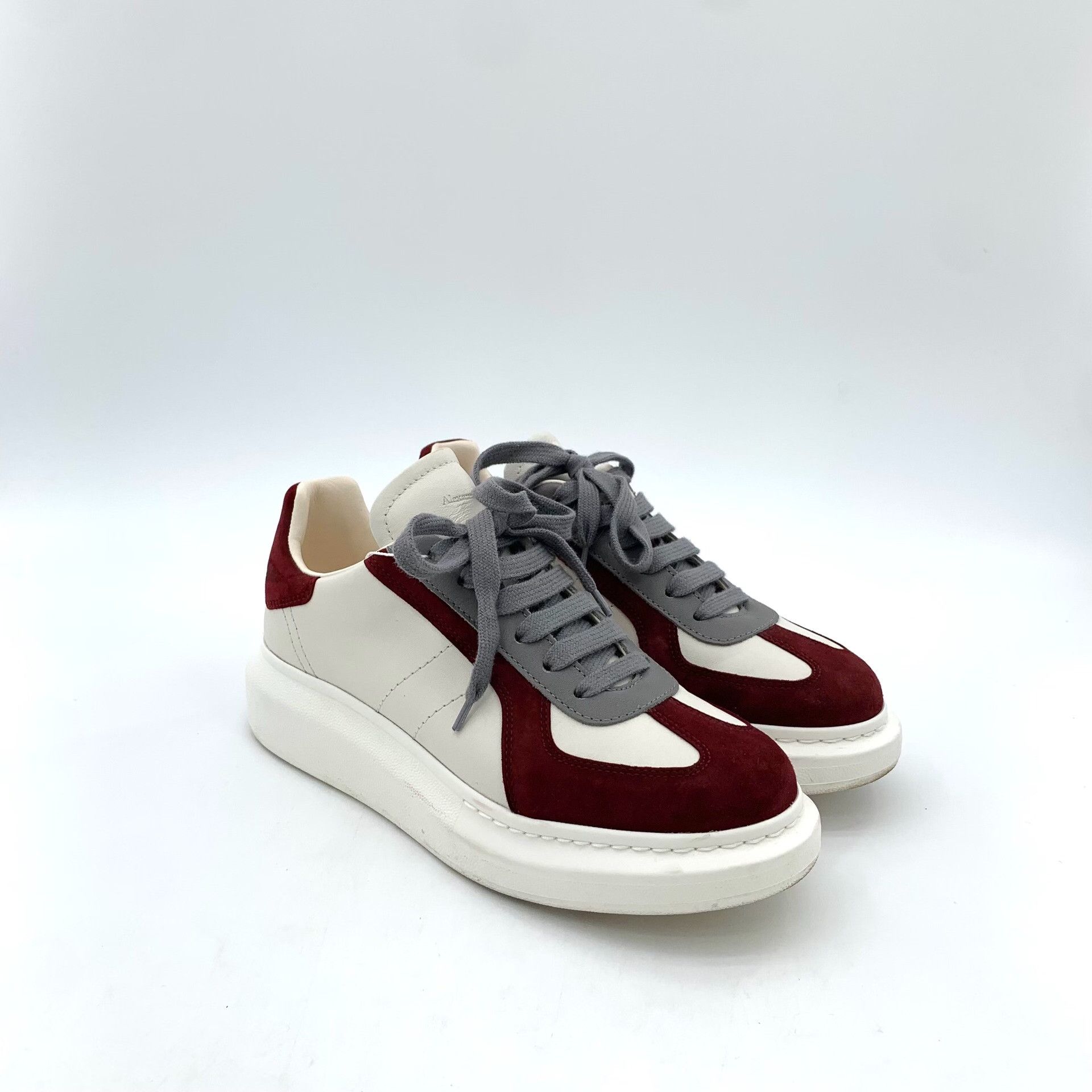 Alexander McQueen Alexander McQueen Burgundy Panel Platform Sneakers 38 Size US 8 / IT 38 - 3 Thumbnail