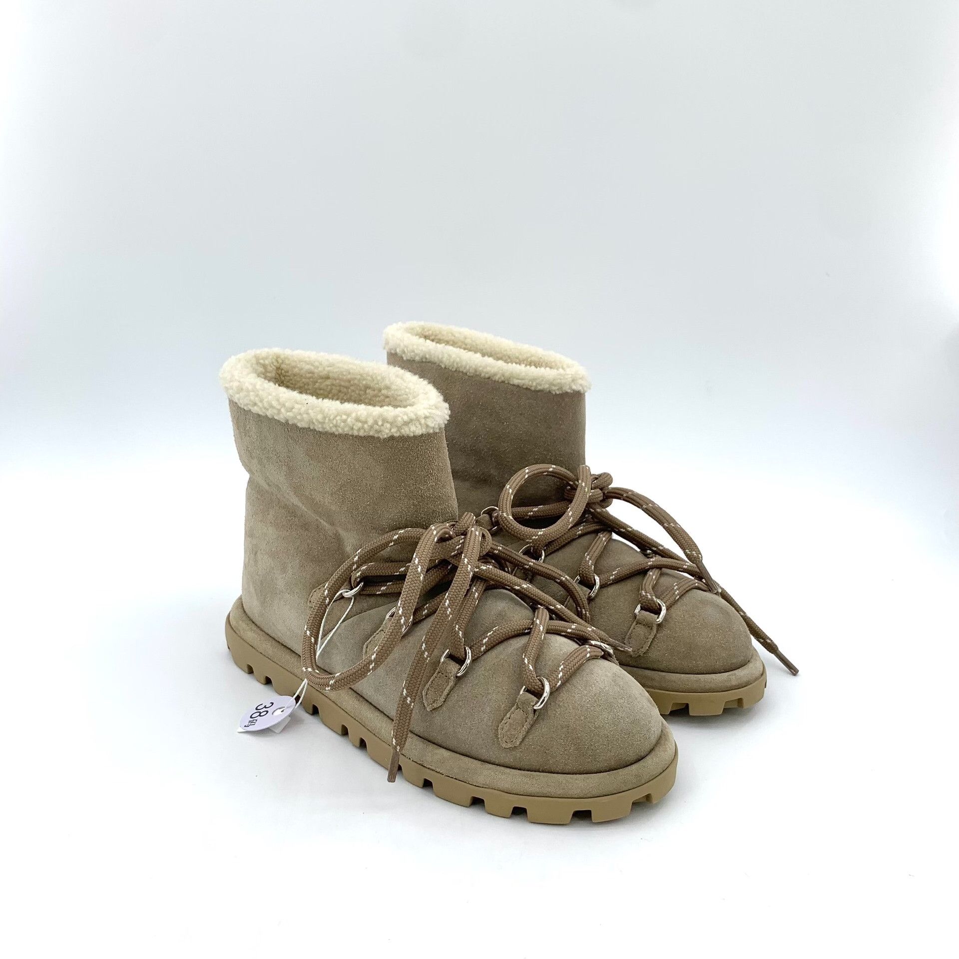 Miu Miu Miu Miu Suede Shearling Lace-Up Boots 38 Size US 8 / IT 38 - 3 Thumbnail