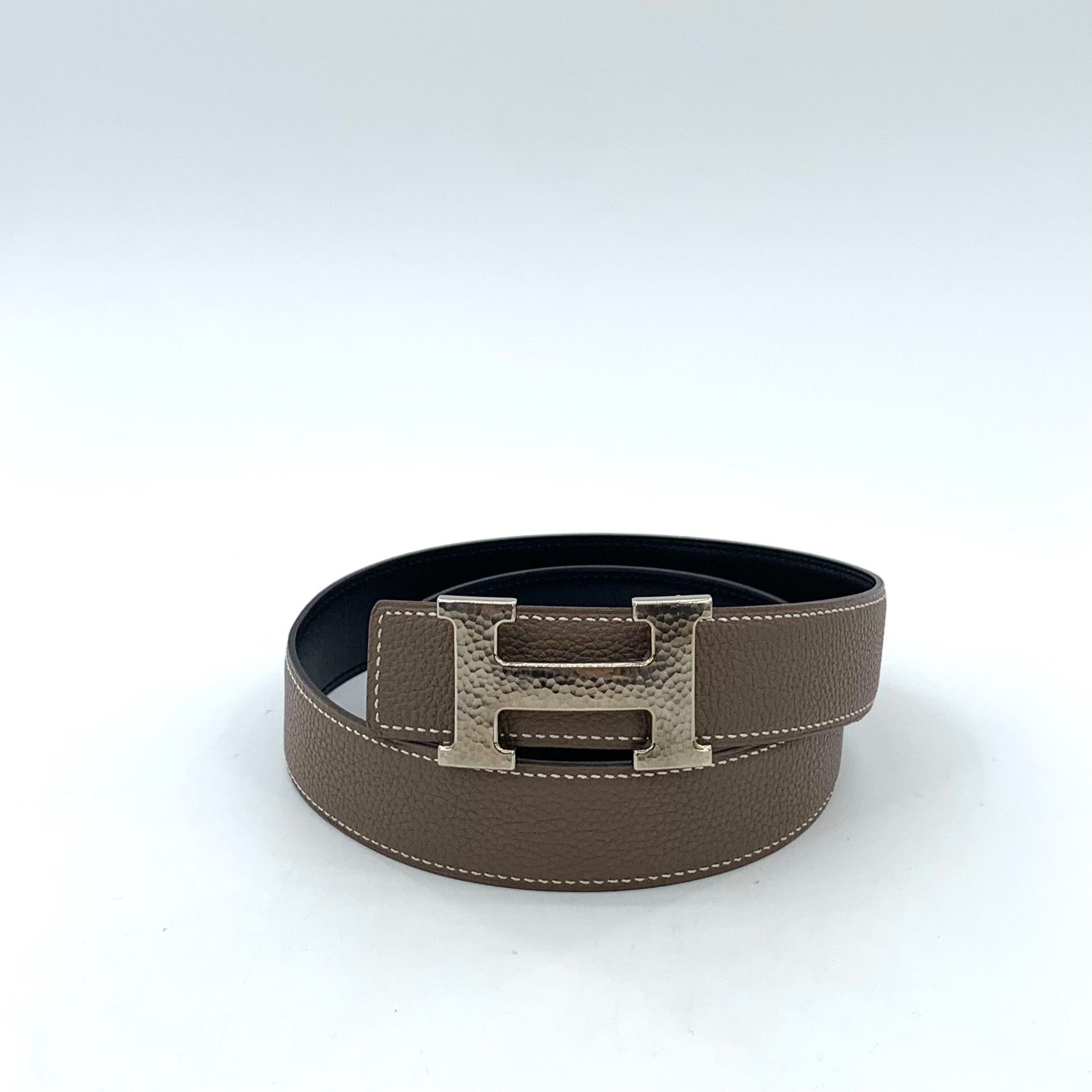 Hermes Hermes H Martelé Buckle Reversible Belt 95 Size 38 - 2 Thumbnail