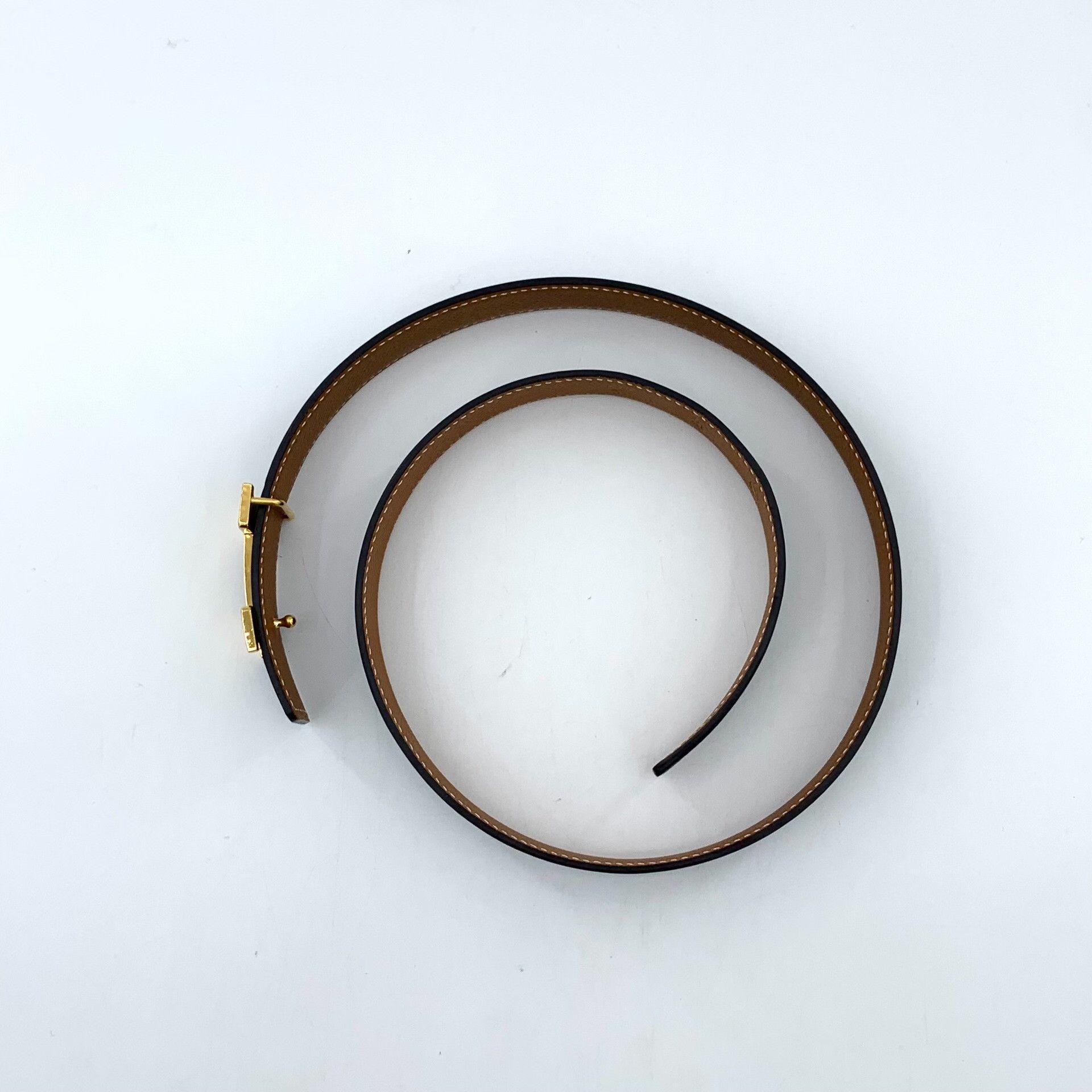 Hermes Hermes Hammered H Martelee Leather Belt 80/32 Size 32 - 4 Thumbnail