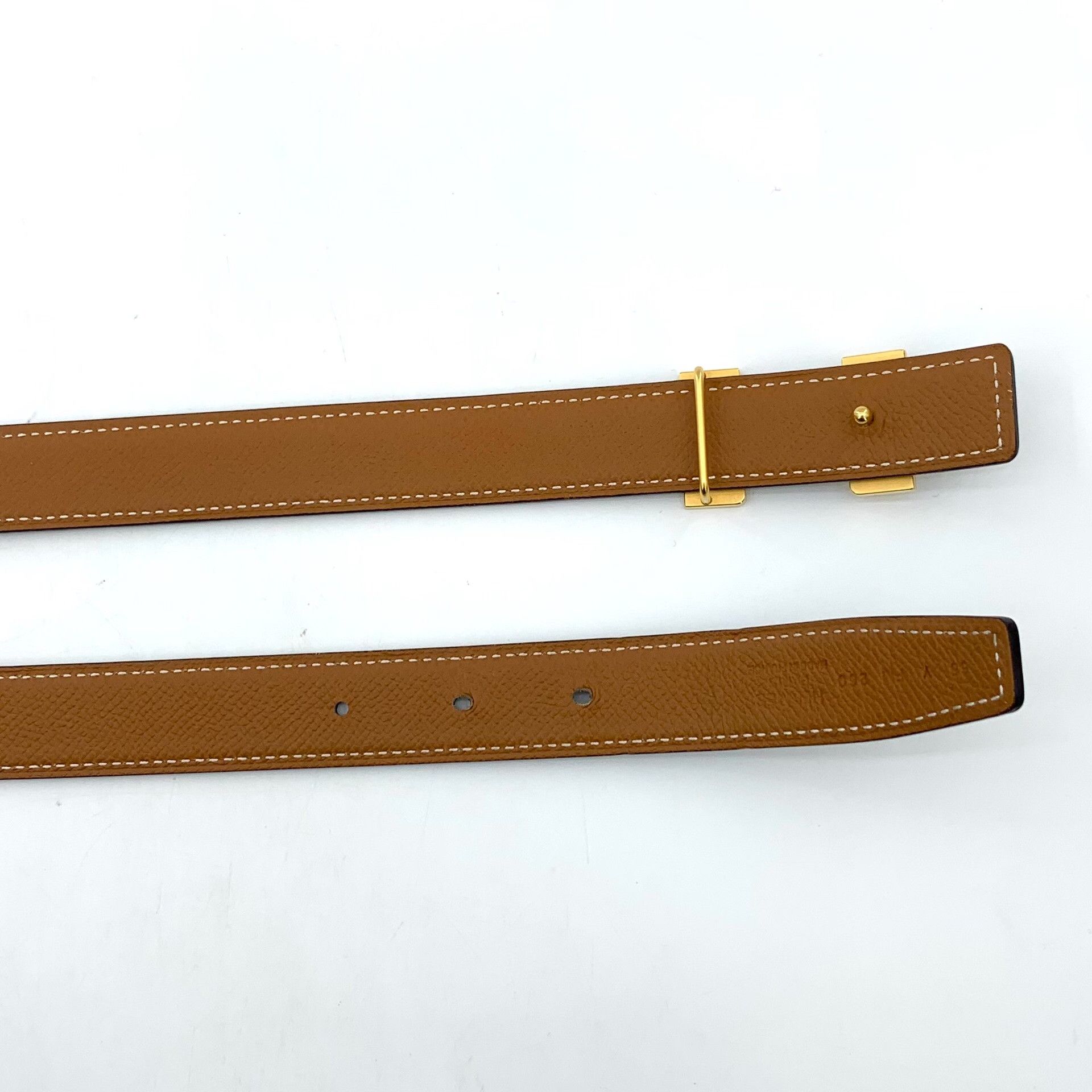 Hermes Hermes Hammered H Martelee Leather Belt 80/32 Size 32 - 6 Thumbnail