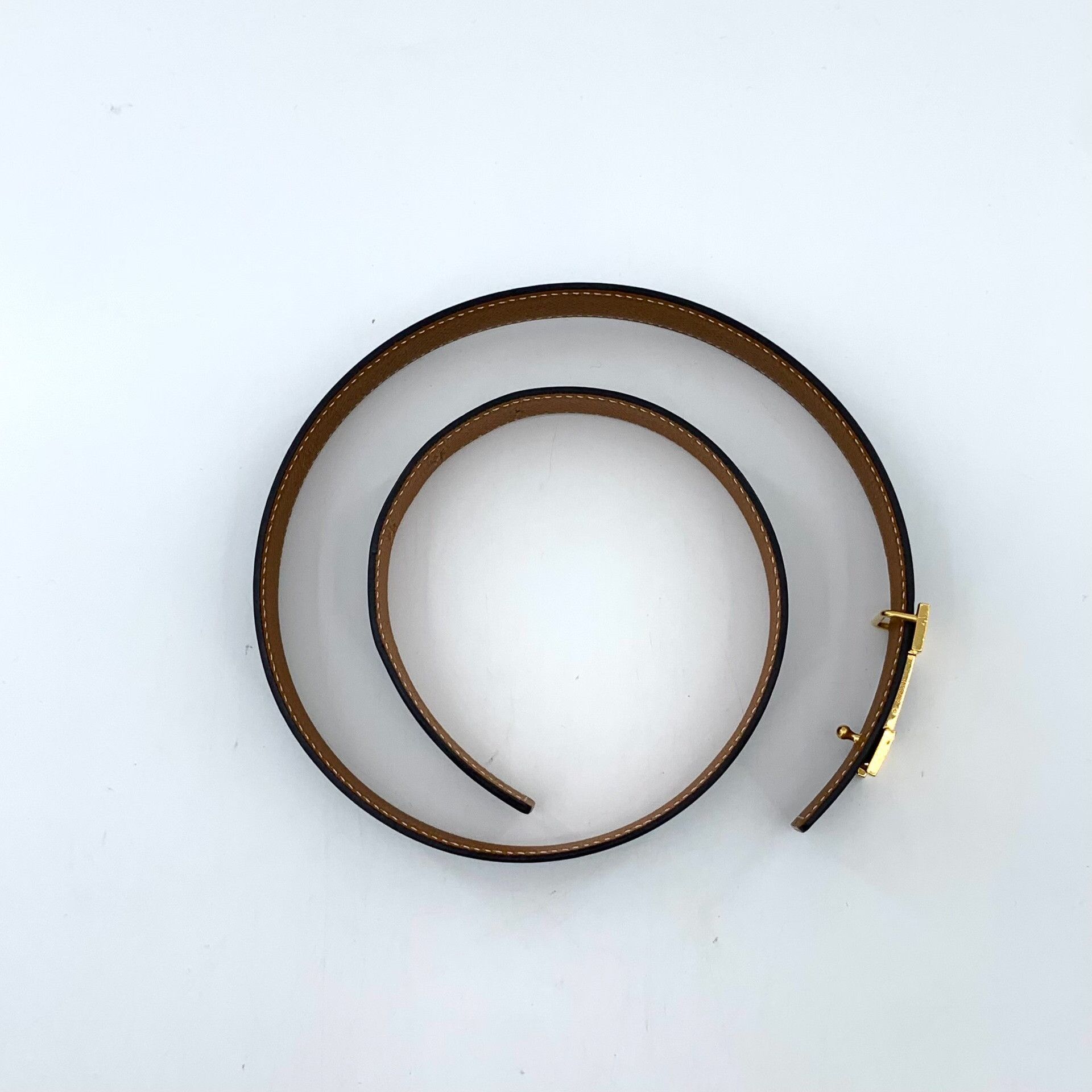 Hermes Hermes Hammered H Martelee Leather Belt 80/32 Size 32 - 3 Thumbnail