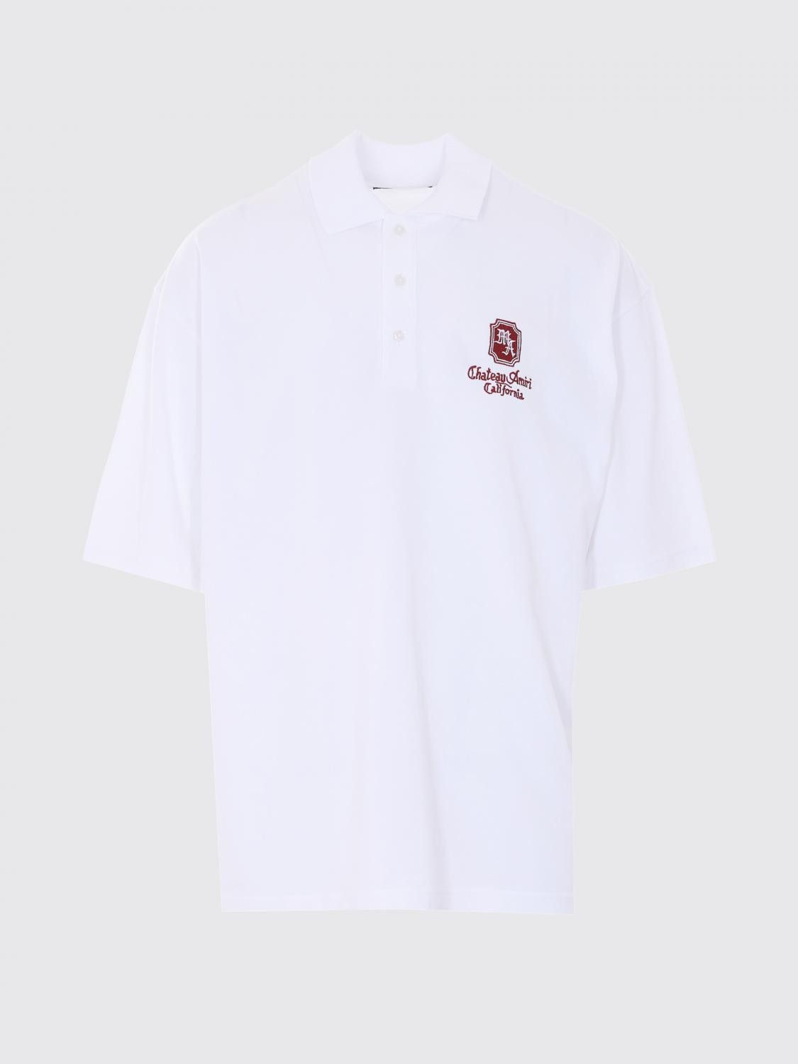 Amiri Amiri Polo Shirt Men White Size US XL / EU 56 / 4 - 2 Thumbnail