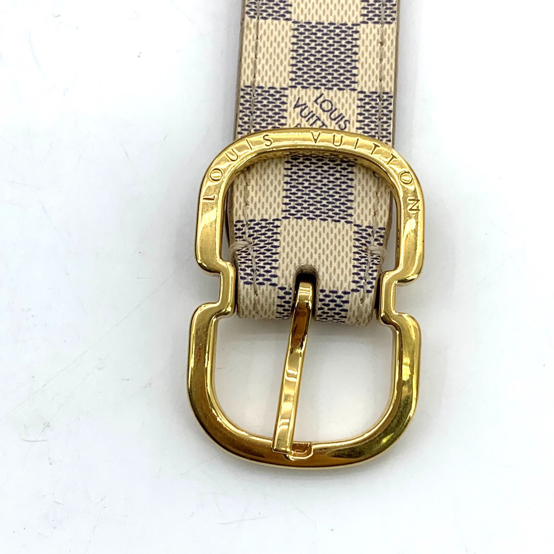 Louis Vuitton Louis Vuitton Damier Azur Buckle Belt 80/32 Size ONE SIZE - 7 Thumbnail