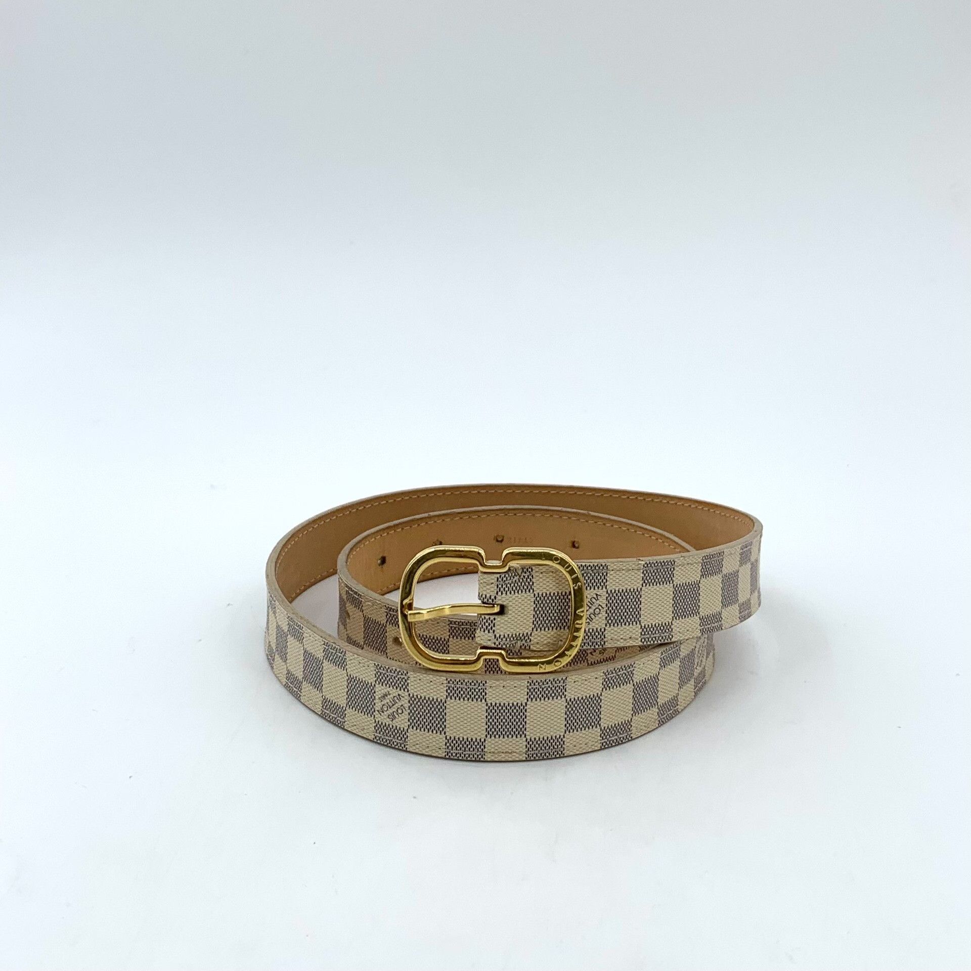 Louis Vuitton Louis Vuitton Damier Azur Buckle Belt 80/32 Size ONE SIZE - 2 Thumbnail