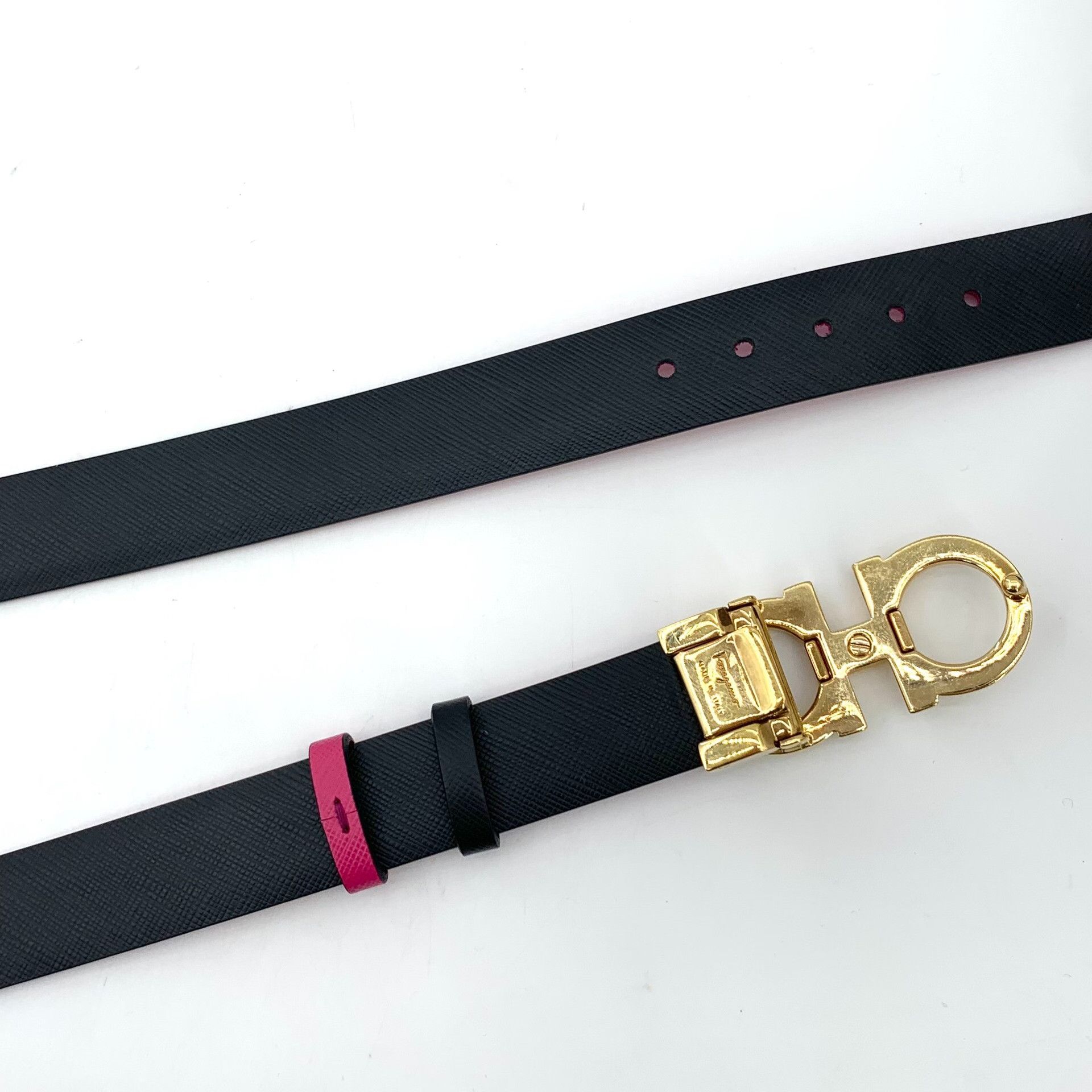 Salvatore Ferragamo Salvatore Ferragamo Gancini Fuchsia Leather Belt 92cm Size ONE SIZE - 6 Thumbnail