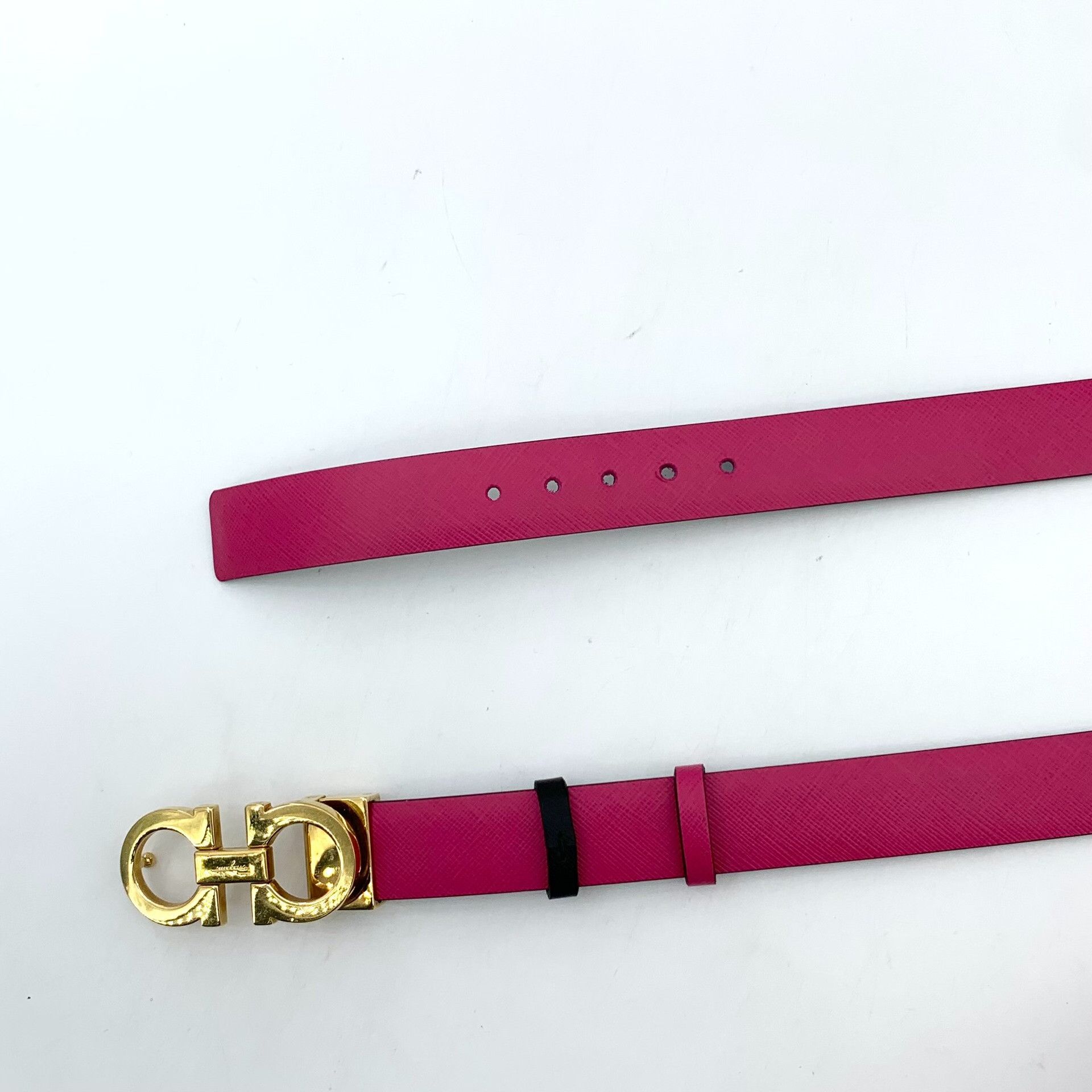 Salvatore Ferragamo Salvatore Ferragamo Gancini Fuchsia Leather Belt 92cm Size ONE SIZE - 5 Thumbnail