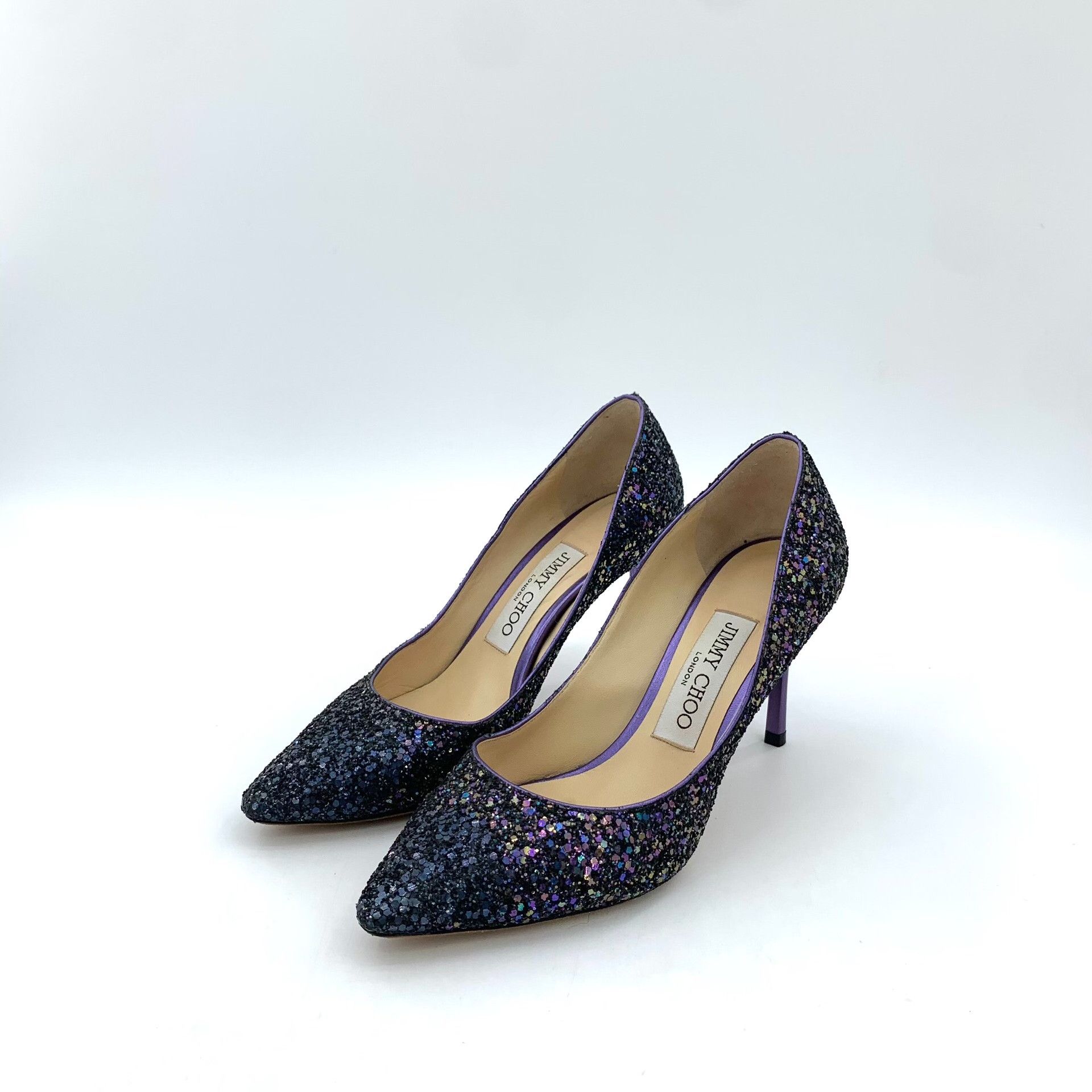 Jimmy Choo Jimmy Choo Multi Glitter Pointed Toe Heels 35.5 Size US 5.5 / IT 35.5 - 2 Thumbnail