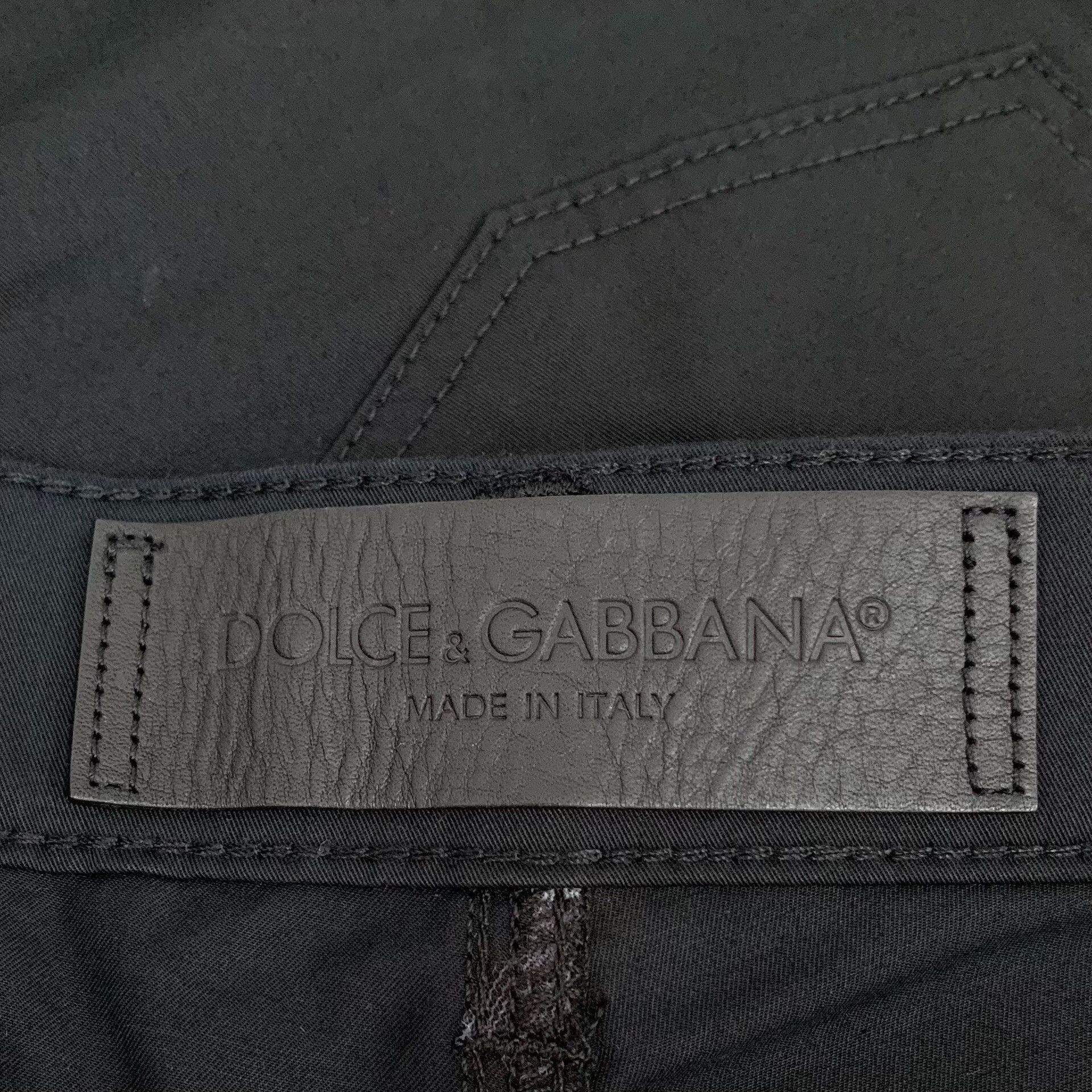 Dolce & Gabbana Dolce & Gabbana Black Stretch Cotton Pants 44 Size US 28 / EU 44 - 7 Thumbnail