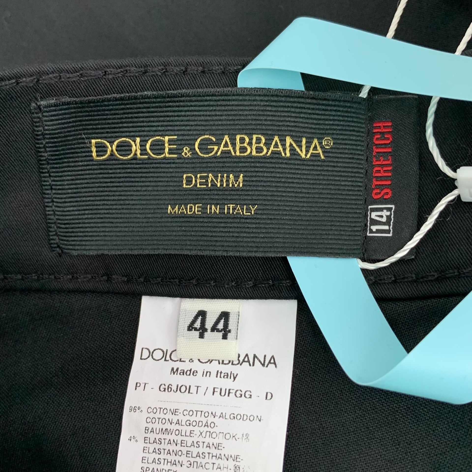 Dolce & Gabbana Dolce & Gabbana Black Stretch Cotton Pants 44 Size US 28 / EU 44 - 8 Thumbnail