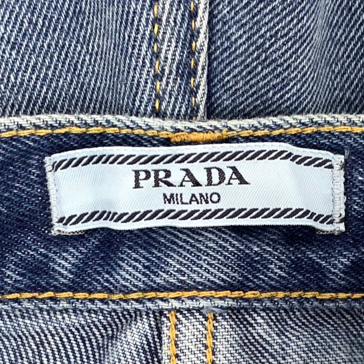 Prada Prada Blue Logo Patch Denim Jeans Size 27 Size US 27 - 8 Thumbnail