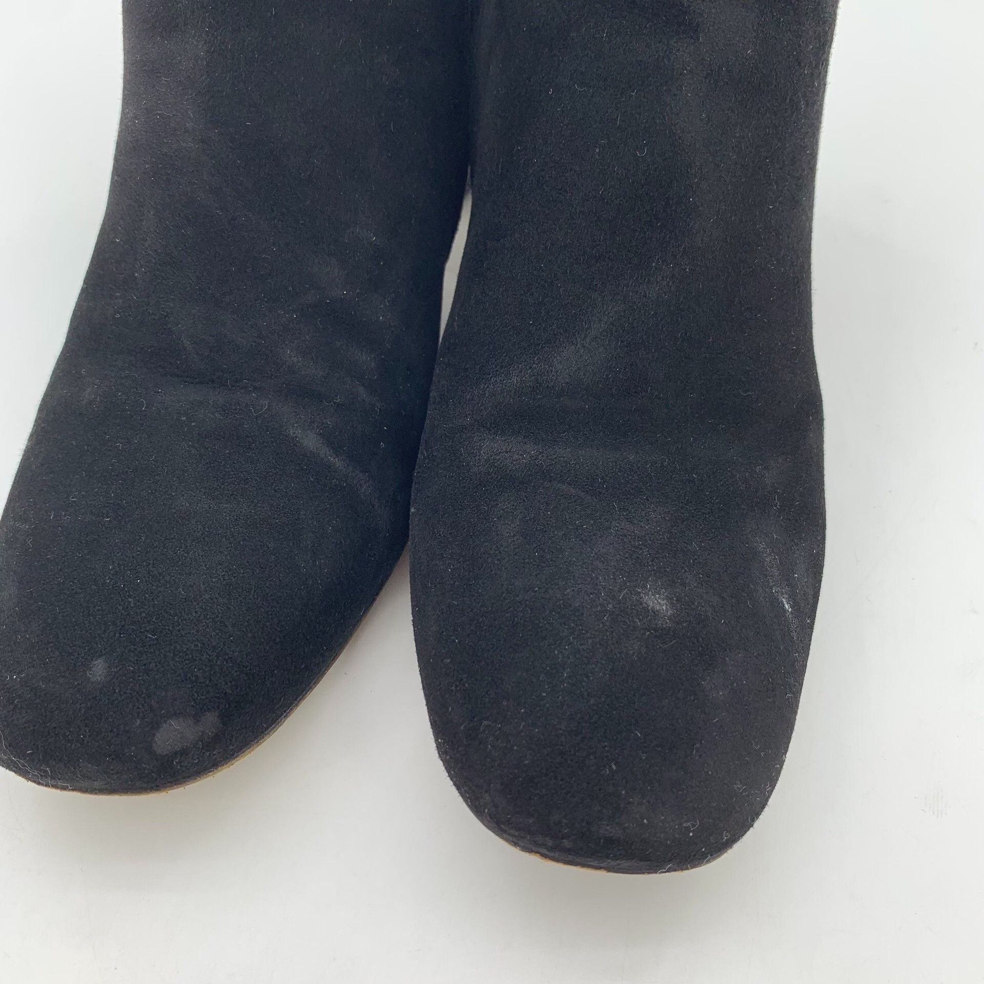 Miu Miu Miu Miu Crystal Block Heel Suede Boots 37.5 Size US 7.5 / IT 37.5 - 10 Thumbnail