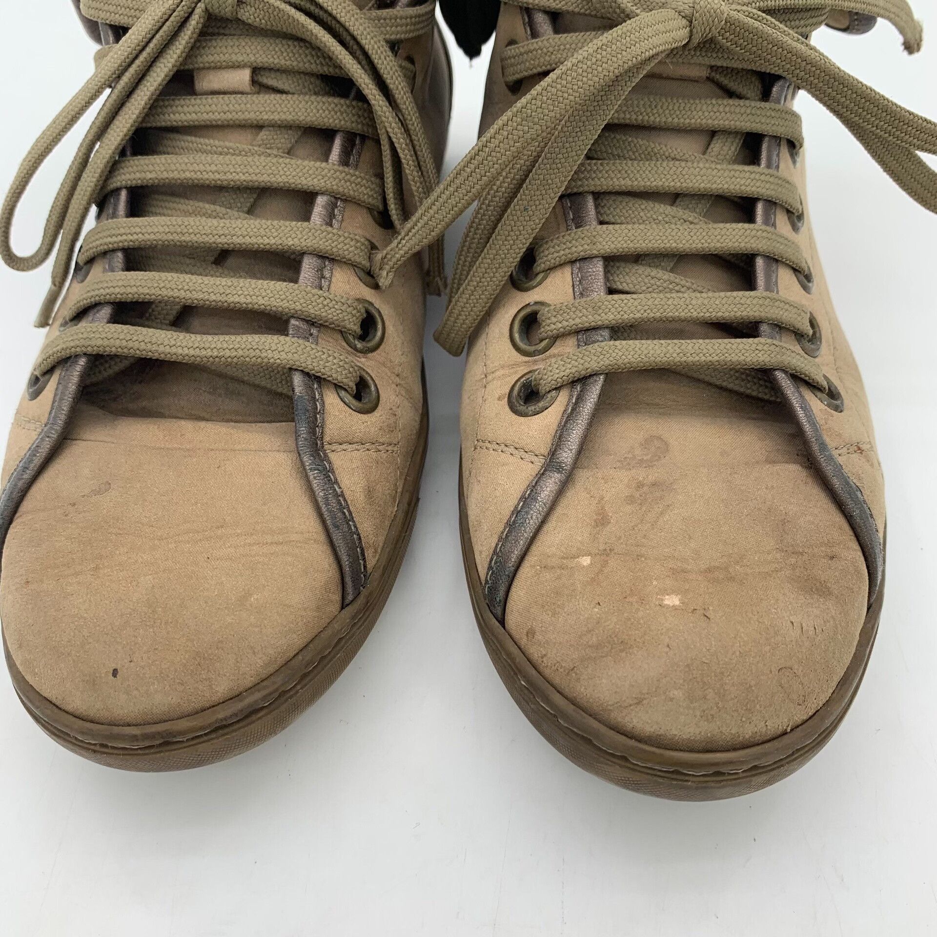 Louis Vuitton Louis Vuitton Monogram Suede Mid Sneakers 37.5 Size US 7.5 / IT 37.5 - 9 Thumbnail