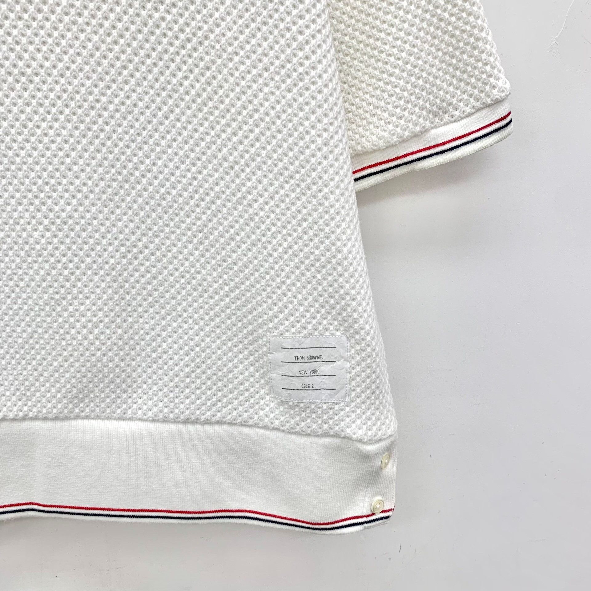 Thom Browne Thom Browne Striped Trim Cotton T-Shirt Size 2 Size US M / EU 48-50 / 2 - 5 Thumbnail