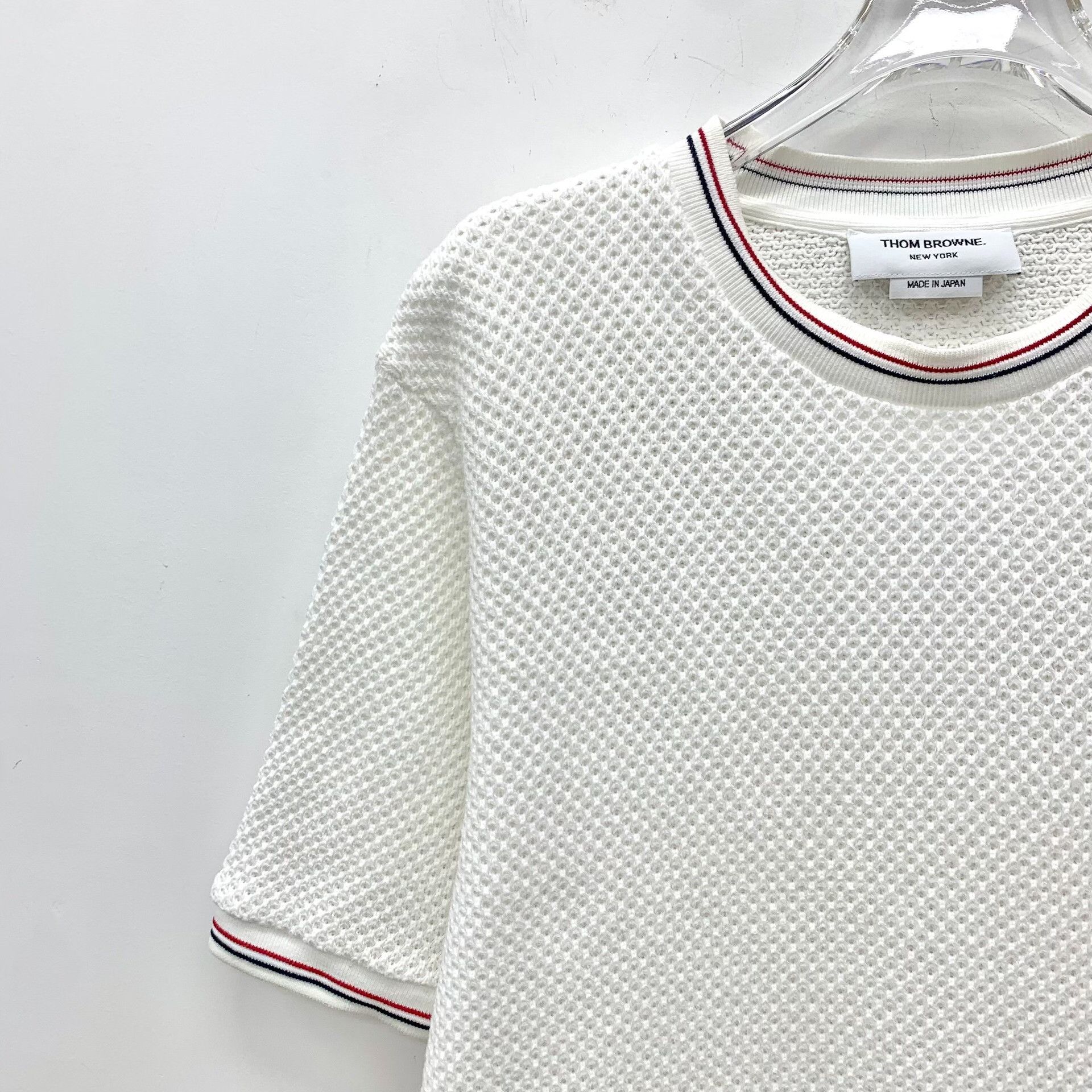 Thom Browne Thom Browne Striped Trim Cotton T-Shirt Size 2 Size US M / EU 48-50 / 2 - 4 Thumbnail