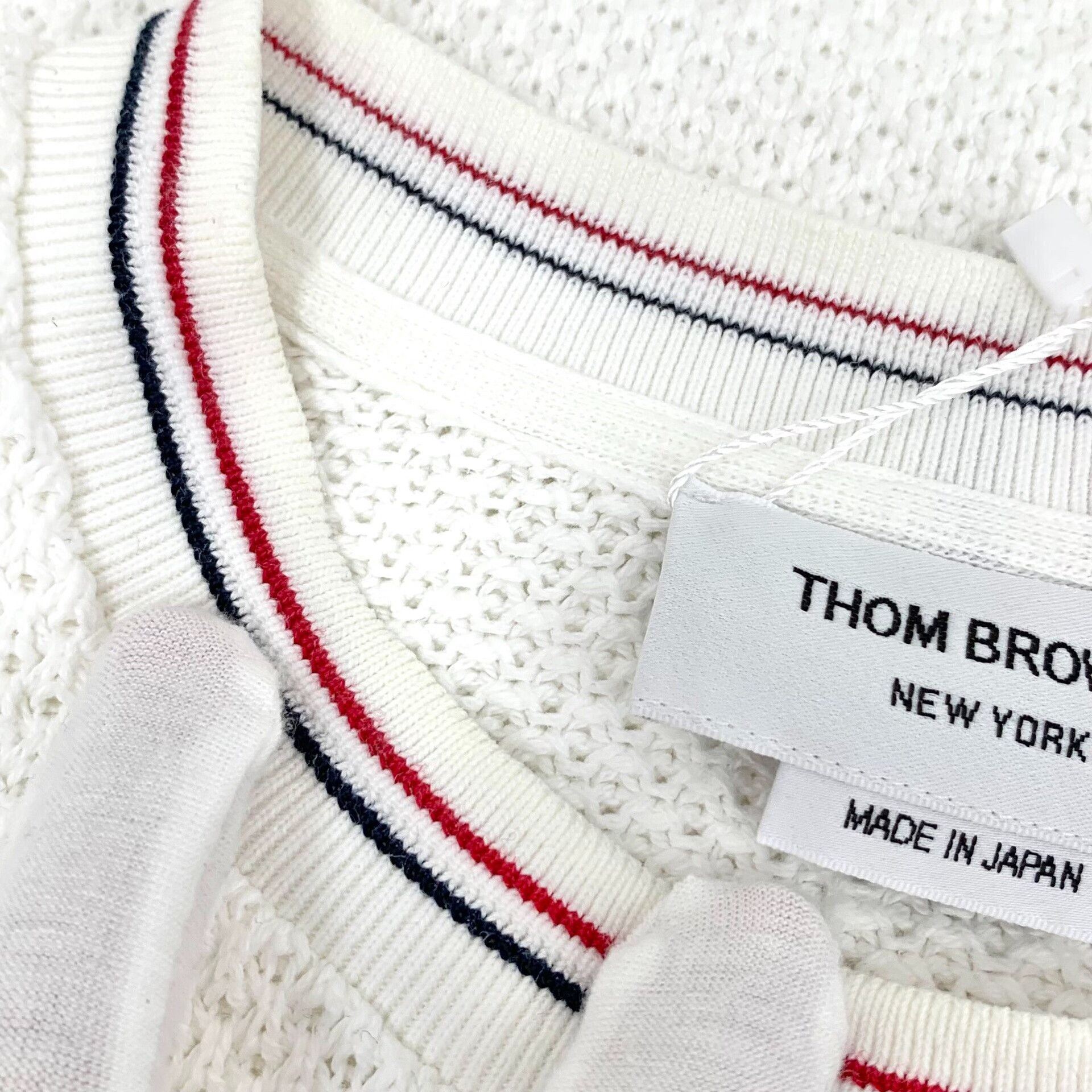 Thom Browne Thom Browne Striped Trim Cotton T-Shirt Size 2 Size US M / EU 48-50 / 2 - 10 Thumbnail