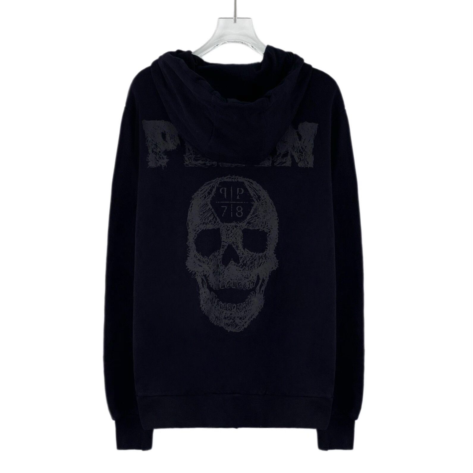 Philipp Plein Philipp Plein Skull Print Zip Hoodie Size L Size US L / EU 52-54 / 3 - 3 Thumbnail