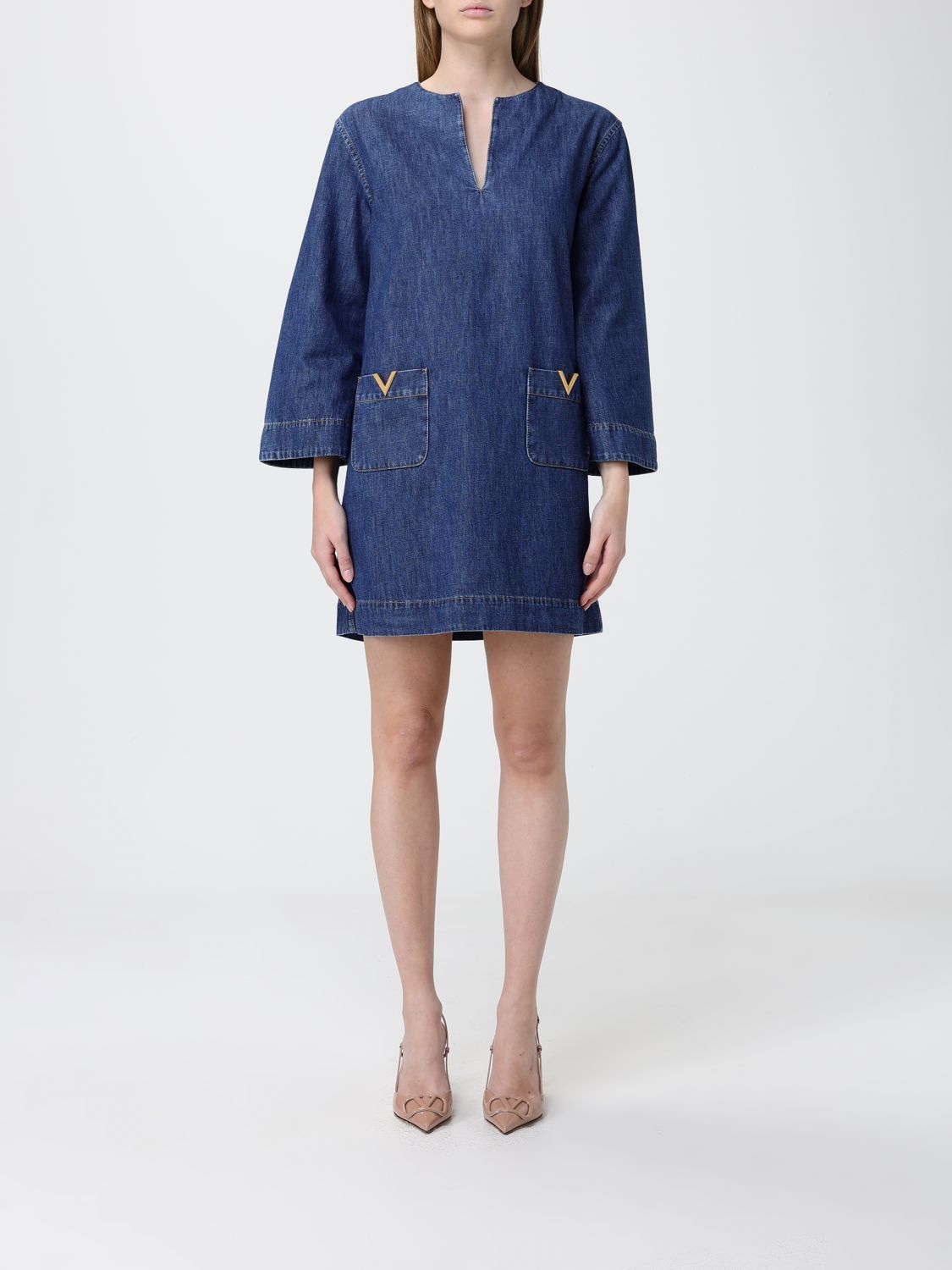 Valentino Valentino Dress Woman Denim Size M / US 6-8 / IT 42-44 - 2 Thumbnail
