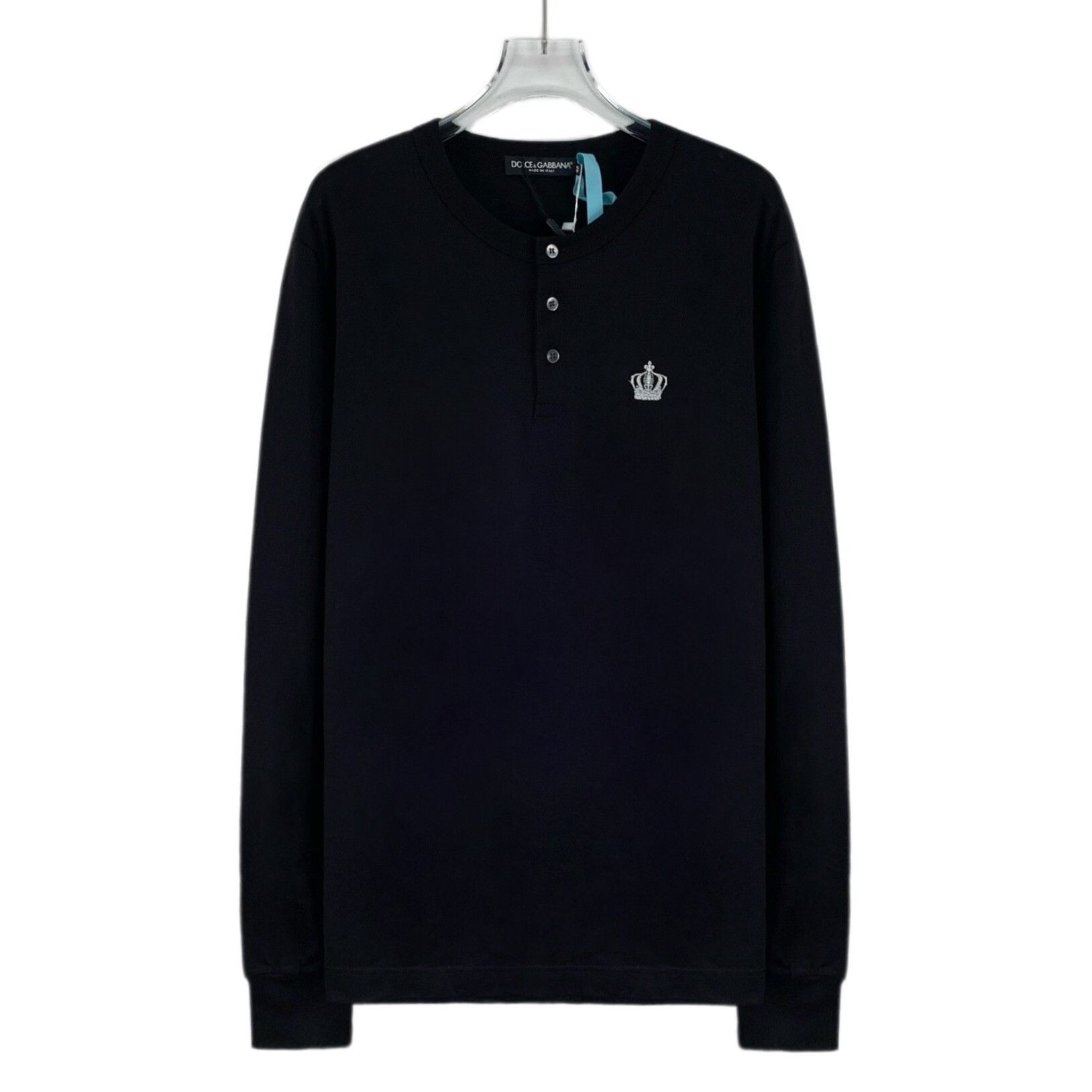 Dolce & Gabbana Dolce & Gabbana Crown Embroidered Henley Sweater 44 Size US S / EU 44-46 / 1 - 2 Thumbnail