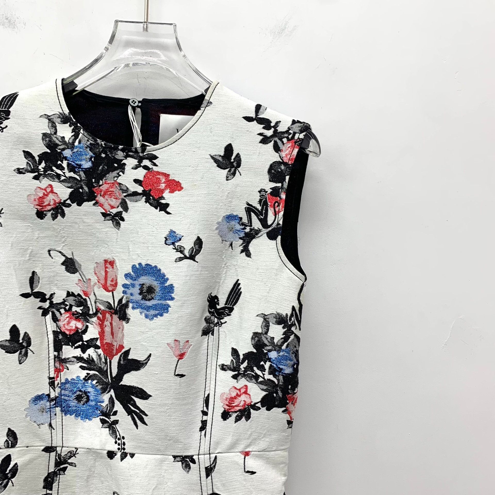 Valentino Valentino Floral Print Linen Midi Dress IT 40 Size S / US 4 / IT 40 - 4 Thumbnail