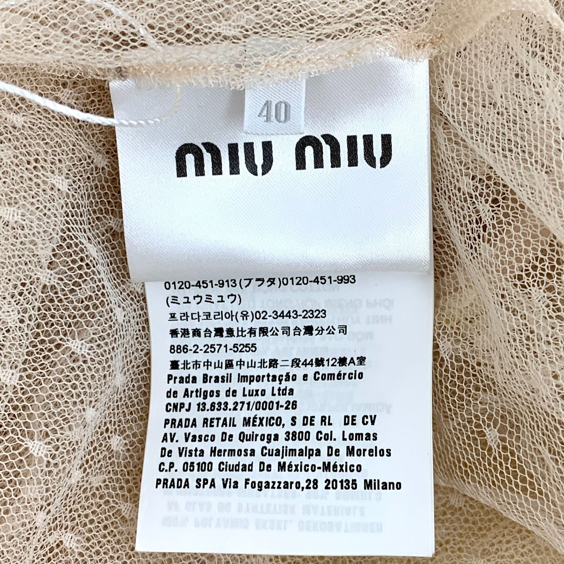 Miu Miu Miu Miu Sheer Lace Short Sleeve Blouse IT 40 Size S / US 4 / IT 40 - 7 Thumbnail