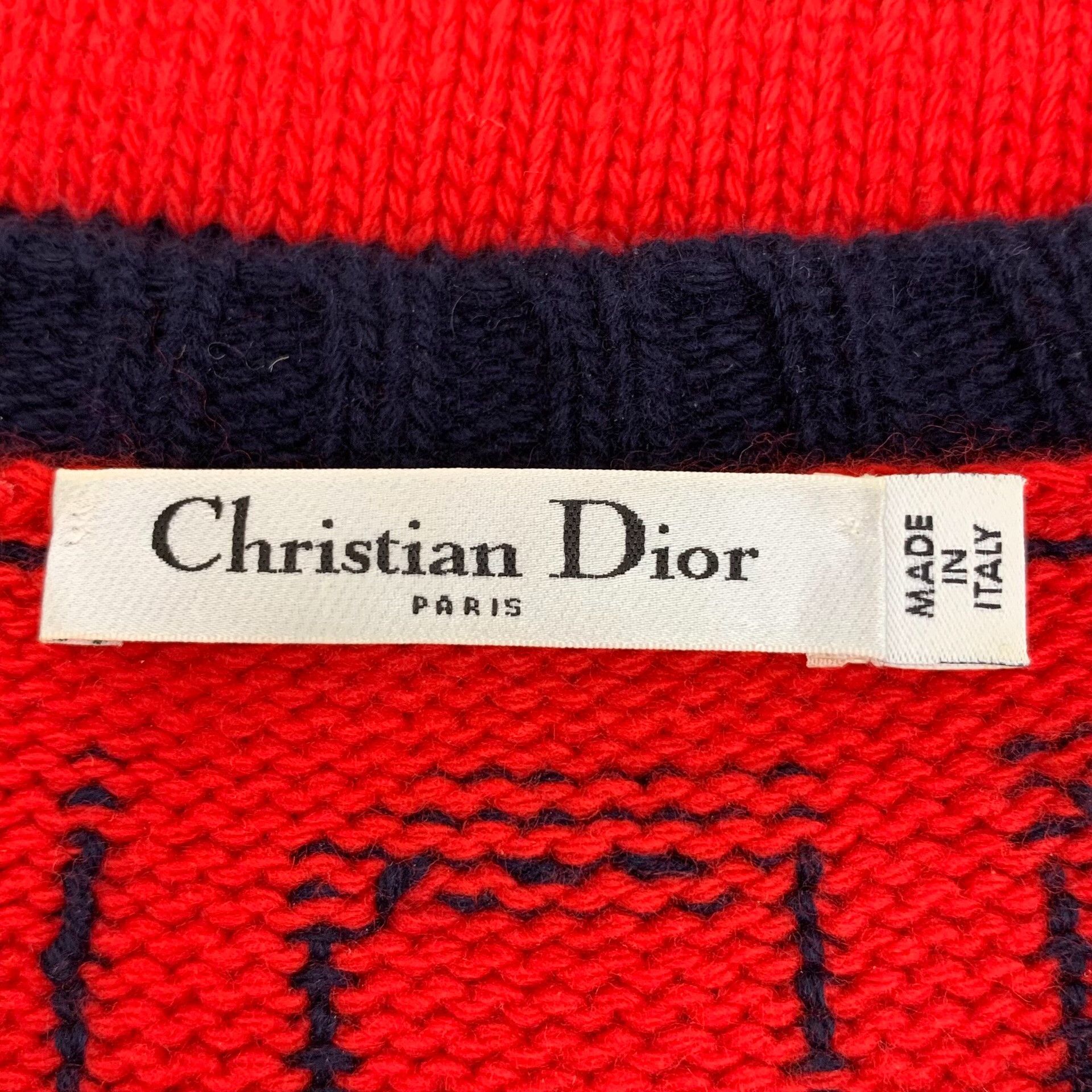 Dior Dior J'Adior Intarsia Wool Cashmere Sweater 34 Size XS / US 0-2 / IT 36-38 - 6 Thumbnail