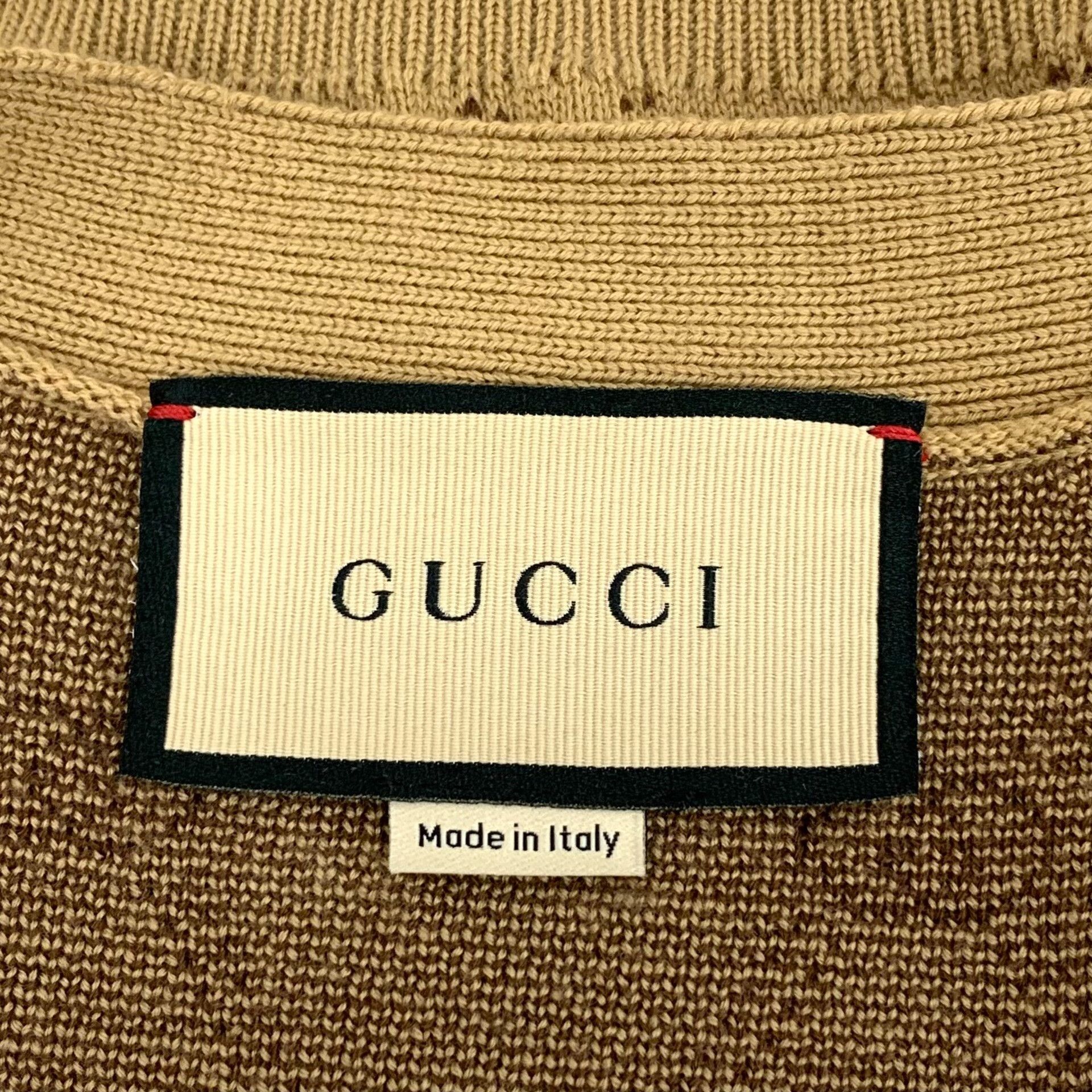 Gucci Gucci GG Monogram Wool V-Neck Cardigan L Size US L / EU 52-54 / 3 - 6 Thumbnail