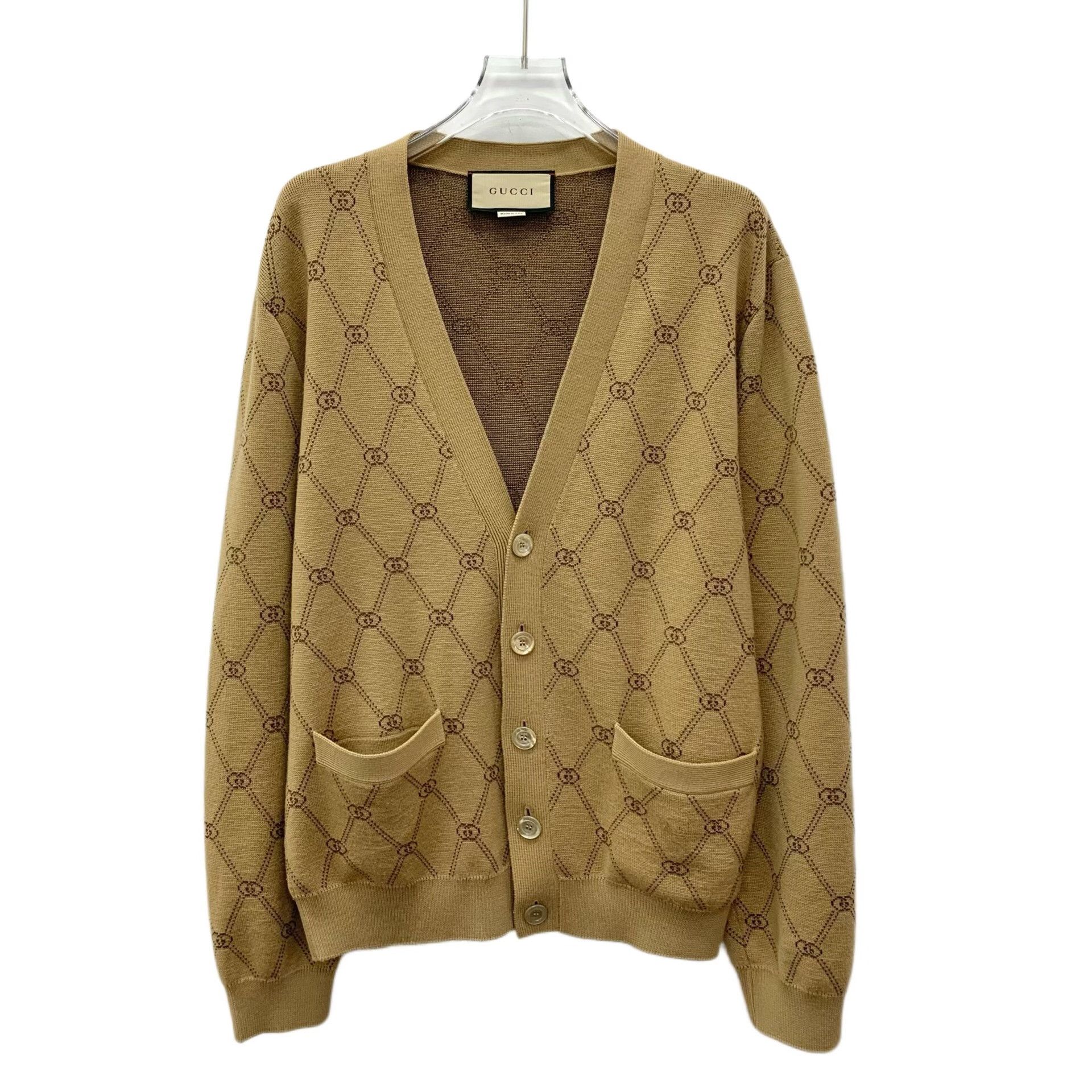 Gucci Gucci GG Monogram Wool V-Neck Cardigan L Size US L / EU 52-54 / 3 - 2 Thumbnail