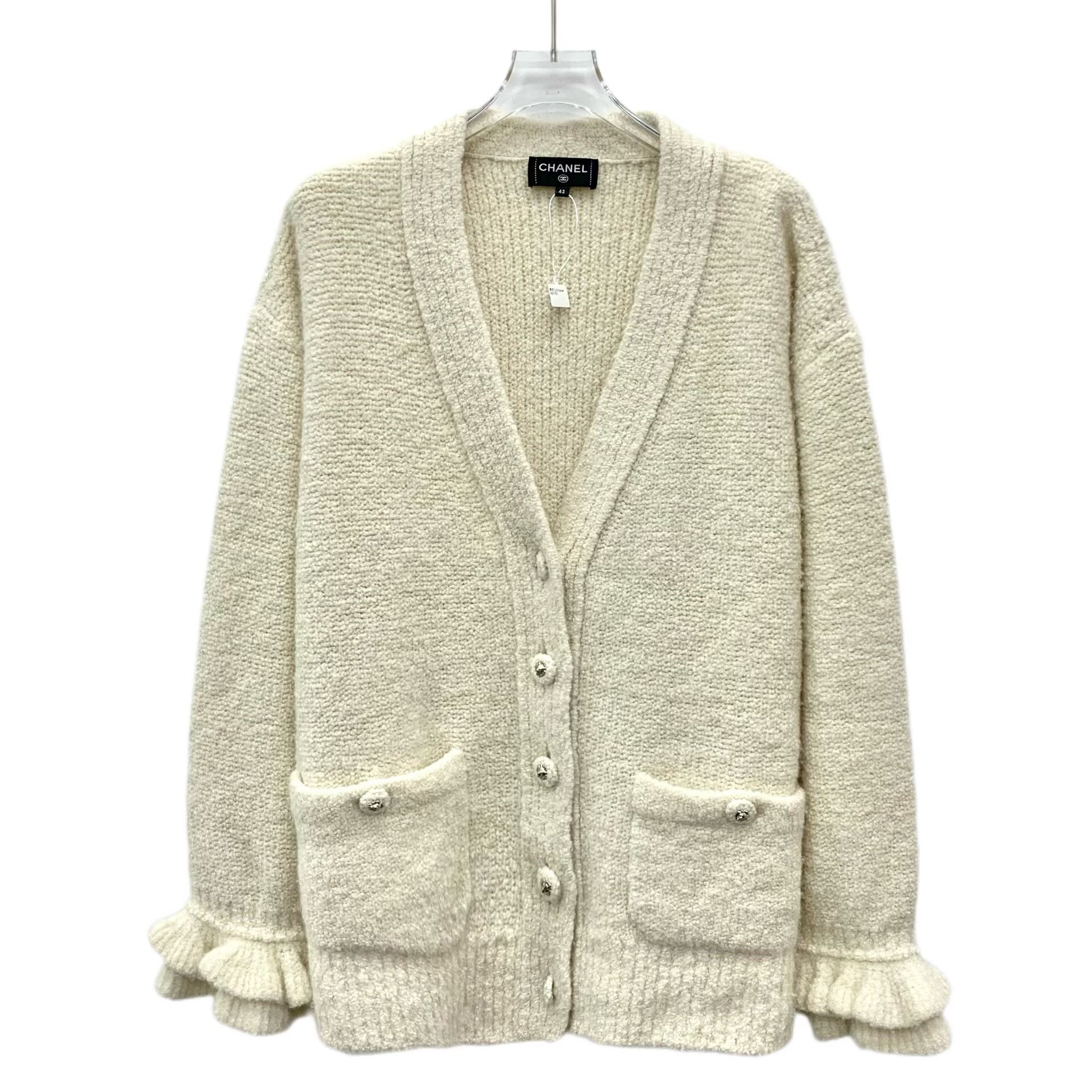 Chanel Chanel Cashmere Ruffle Cardigan 42 Size M / US 6-8 / IT 42-44 - 2 Thumbnail
