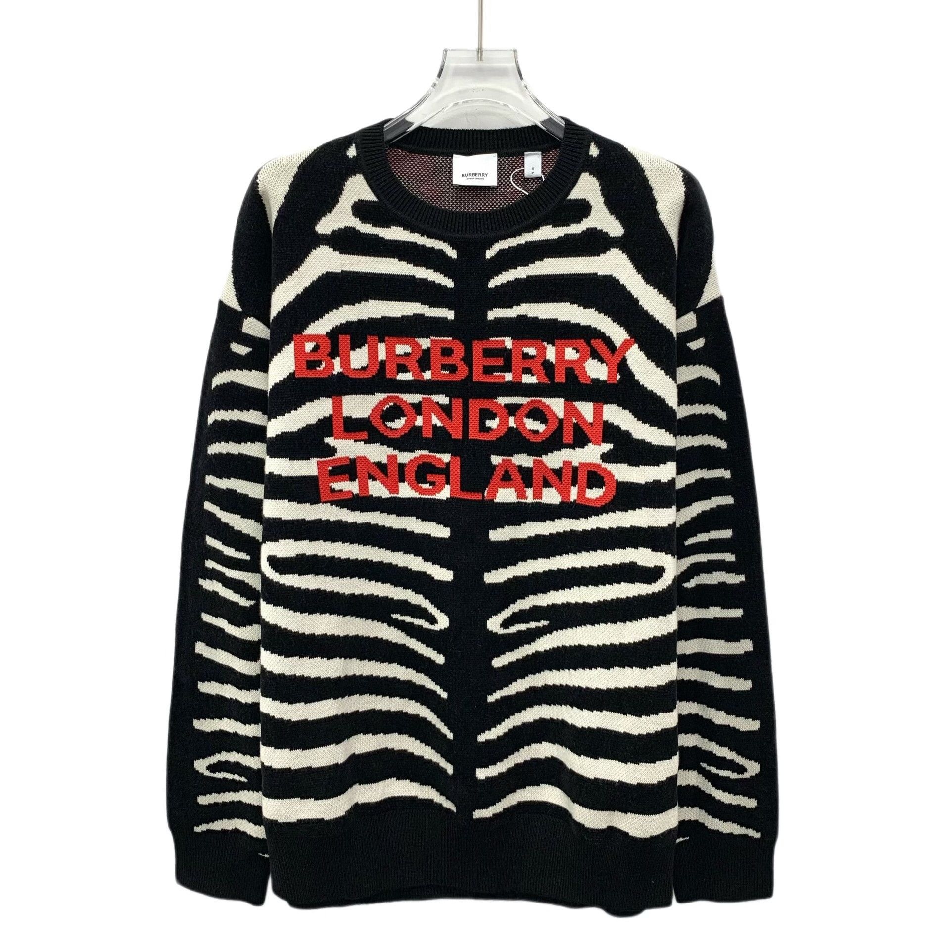 Burberry Burberry Zebra Stripe Logo Knit Sweater Size S Size US S / EU 44-46 / 1 - 2 Thumbnail