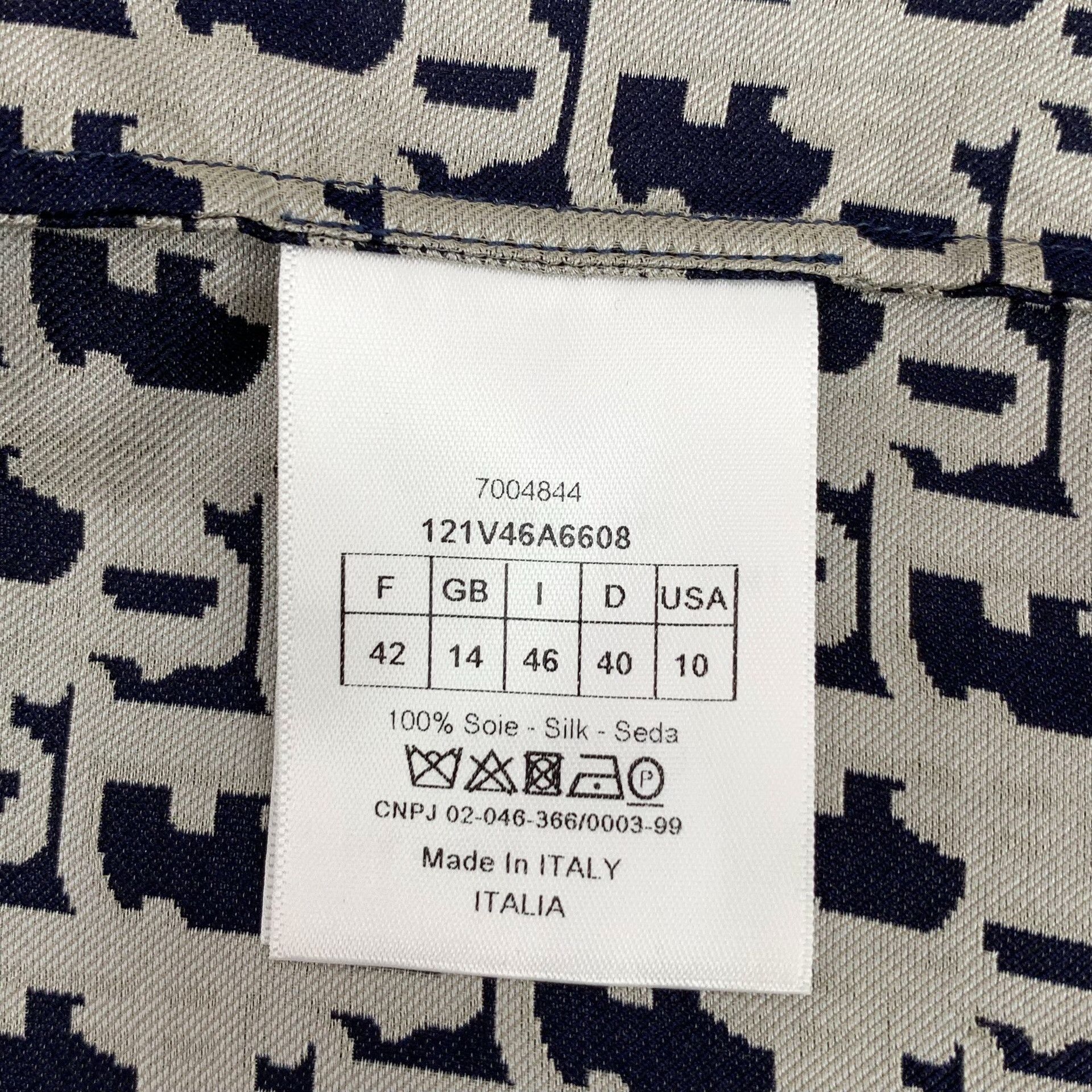 Dior Dior Oblique Silk Short Sleeve Shirt 42 Size M / US 6-8 / IT 42-44 - 7 Thumbnail