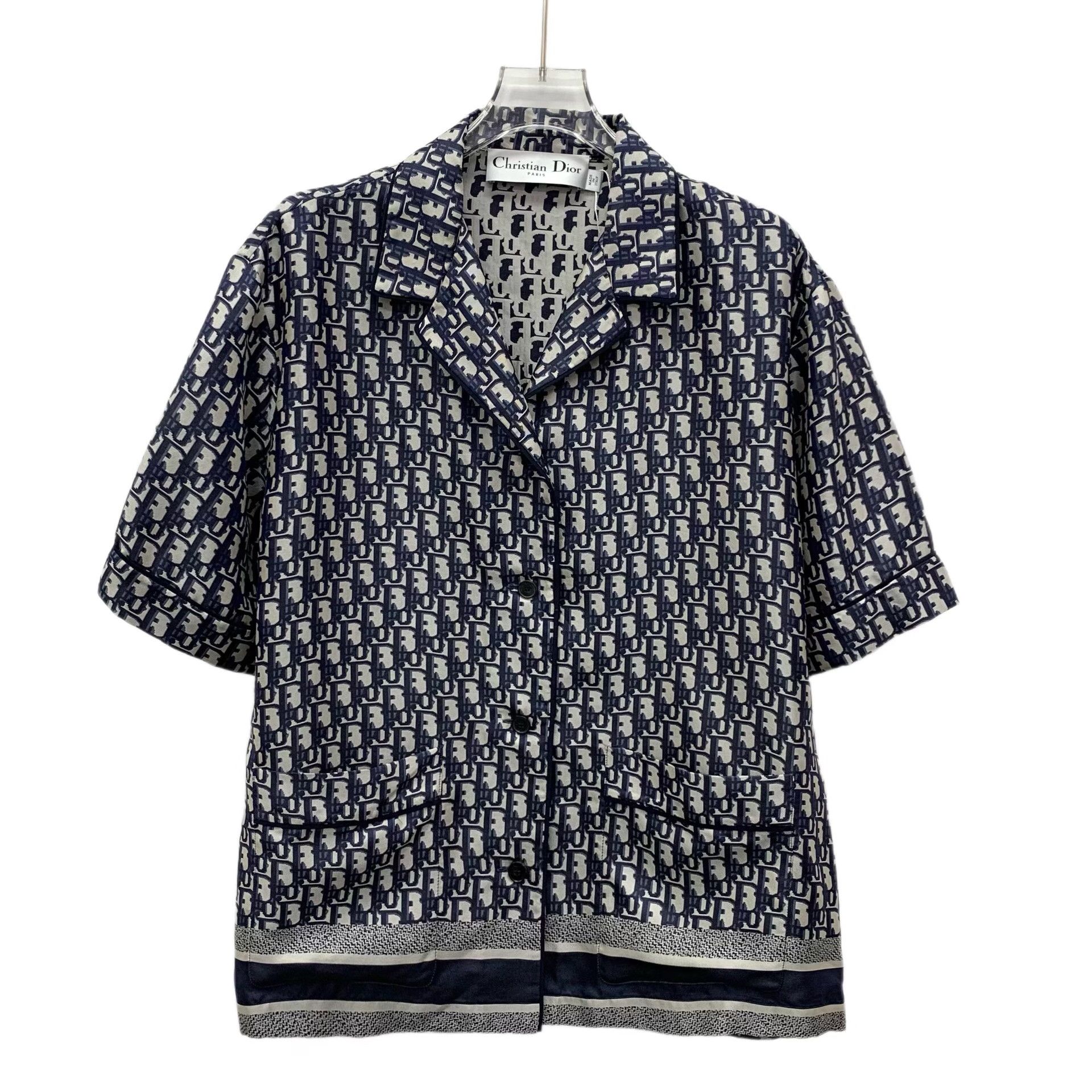 Dior Dior Oblique Silk Short Sleeve Shirt 42 Size M / US 6-8 / IT 42-44 - 2 Thumbnail