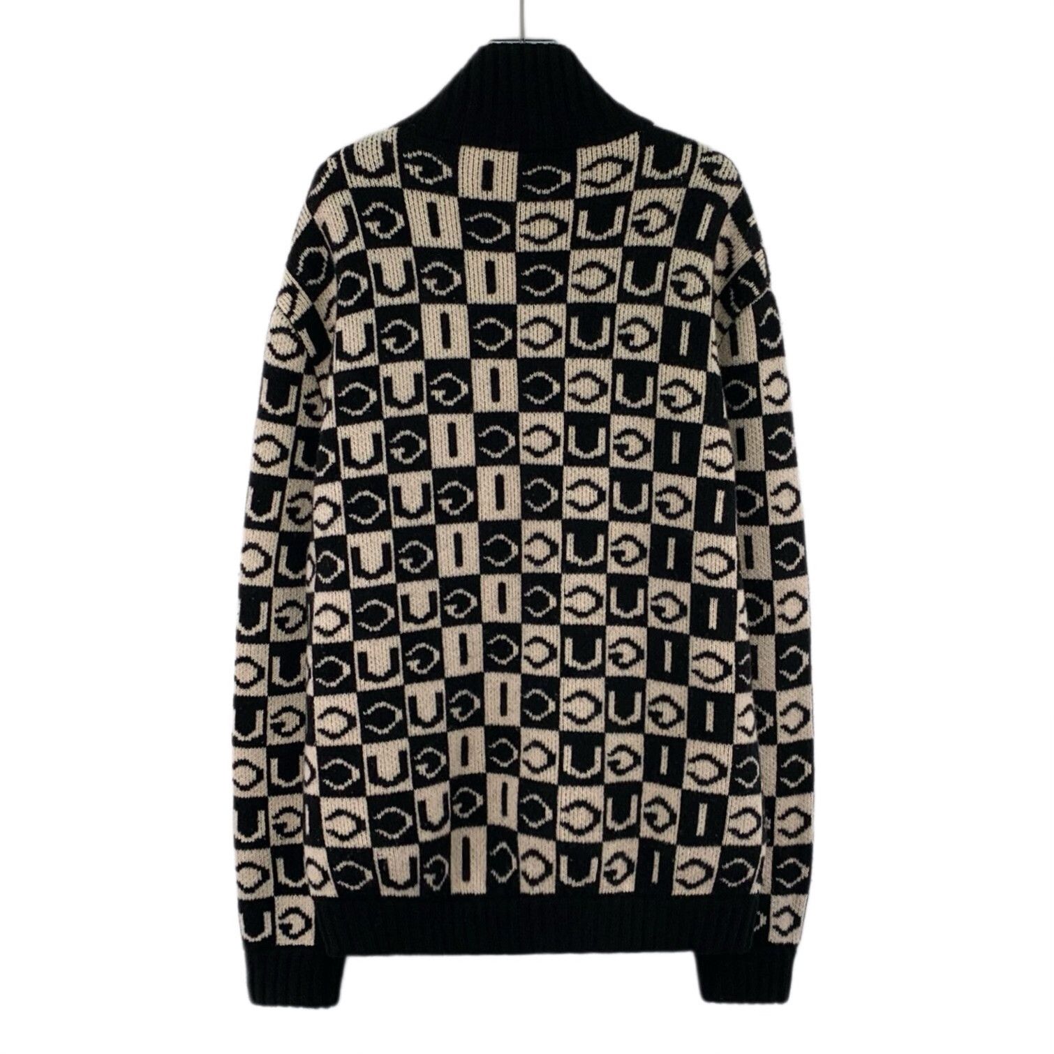 Gucci Gucci Checkerboard Logo Wool Zip Cardigan S Size US S / EU 44-46 / 1 - 3 Thumbnail