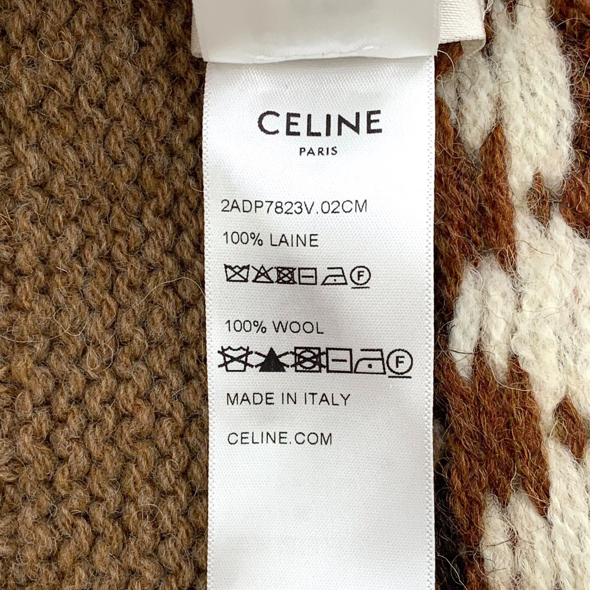 Celine Celine Triomphe Fair Isle Wool Beanie ONE SIZE Size ONE SIZE - 10 Thumbnail