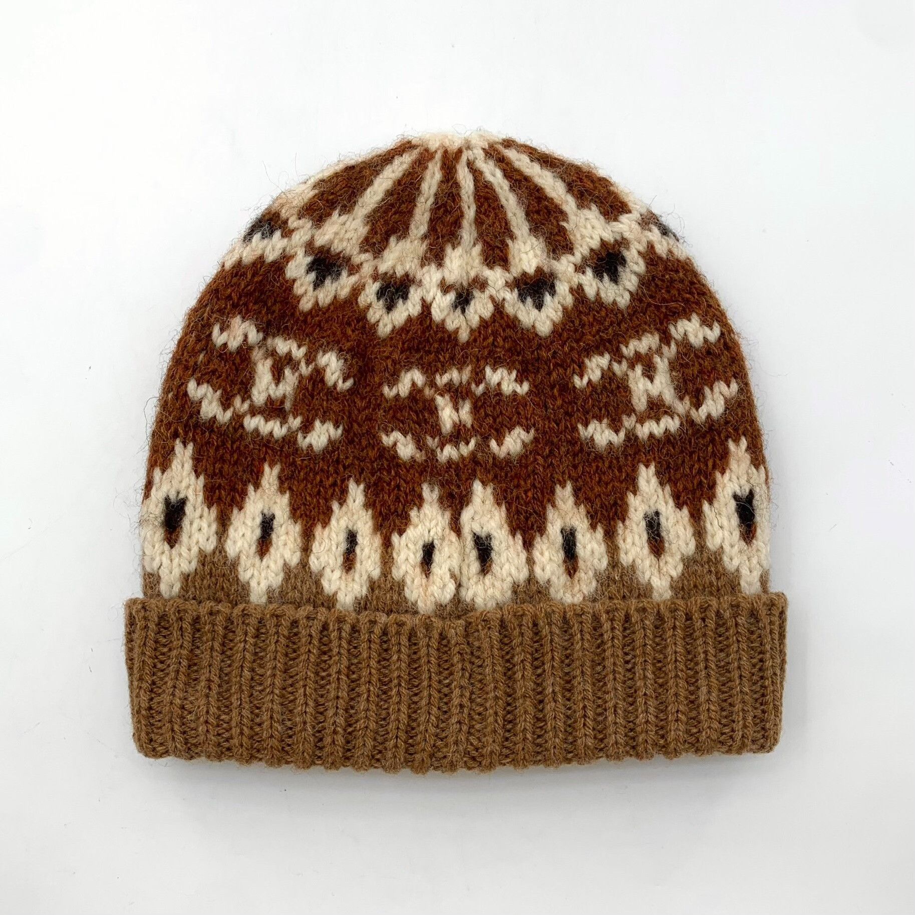 Celine Celine Triomphe Fair Isle Wool Beanie ONE SIZE Size ONE SIZE - 3 Thumbnail