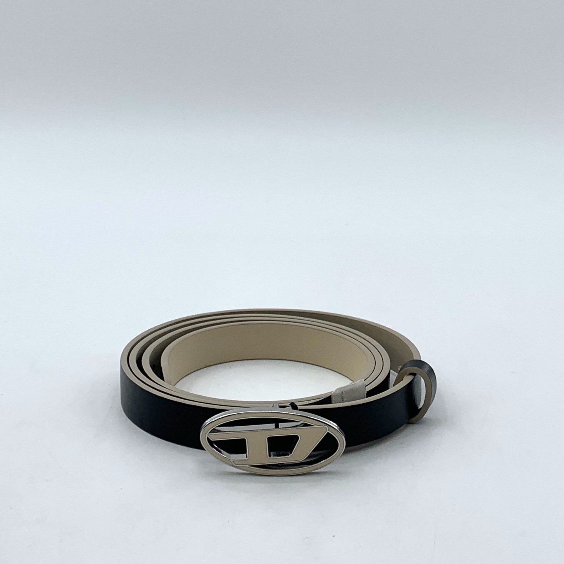 Diesel Diesel Logo Silver Buckle Leather Belt 42 Size 42 - 2 Thumbnail