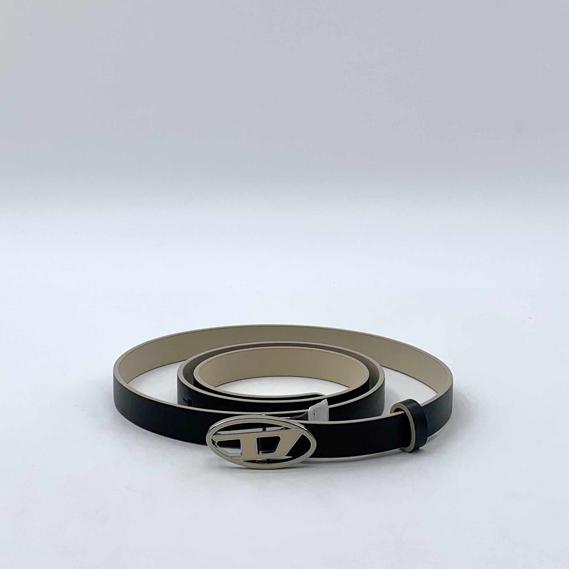 Diesel Diesel Logo Silver Buckle Leather Belt 42 Size 42 - 3 Thumbnail