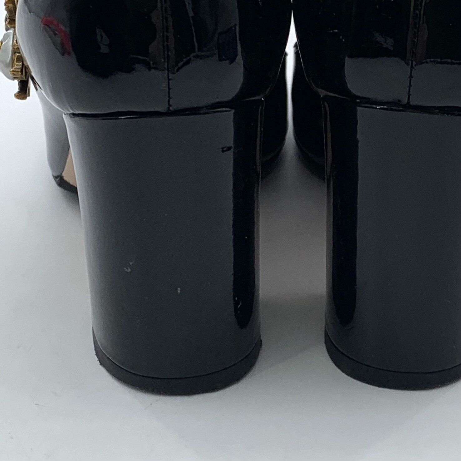 Gucci Gucci Bee Pearl Patent Leather Heels 35.5 Size US 5.5 / IT 35.5 - 10 Thumbnail