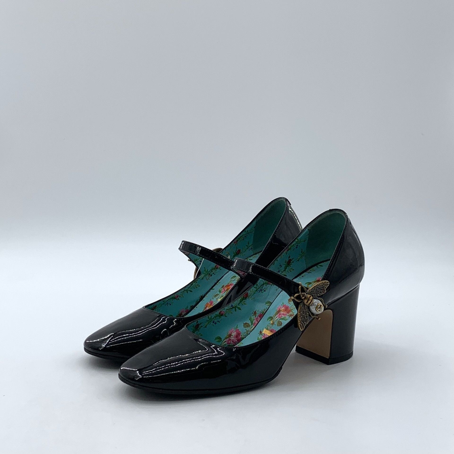 Gucci Gucci Bee Pearl Patent Leather Heels 35.5 Size US 5.5 / IT 35.5 - 2 Thumbnail
