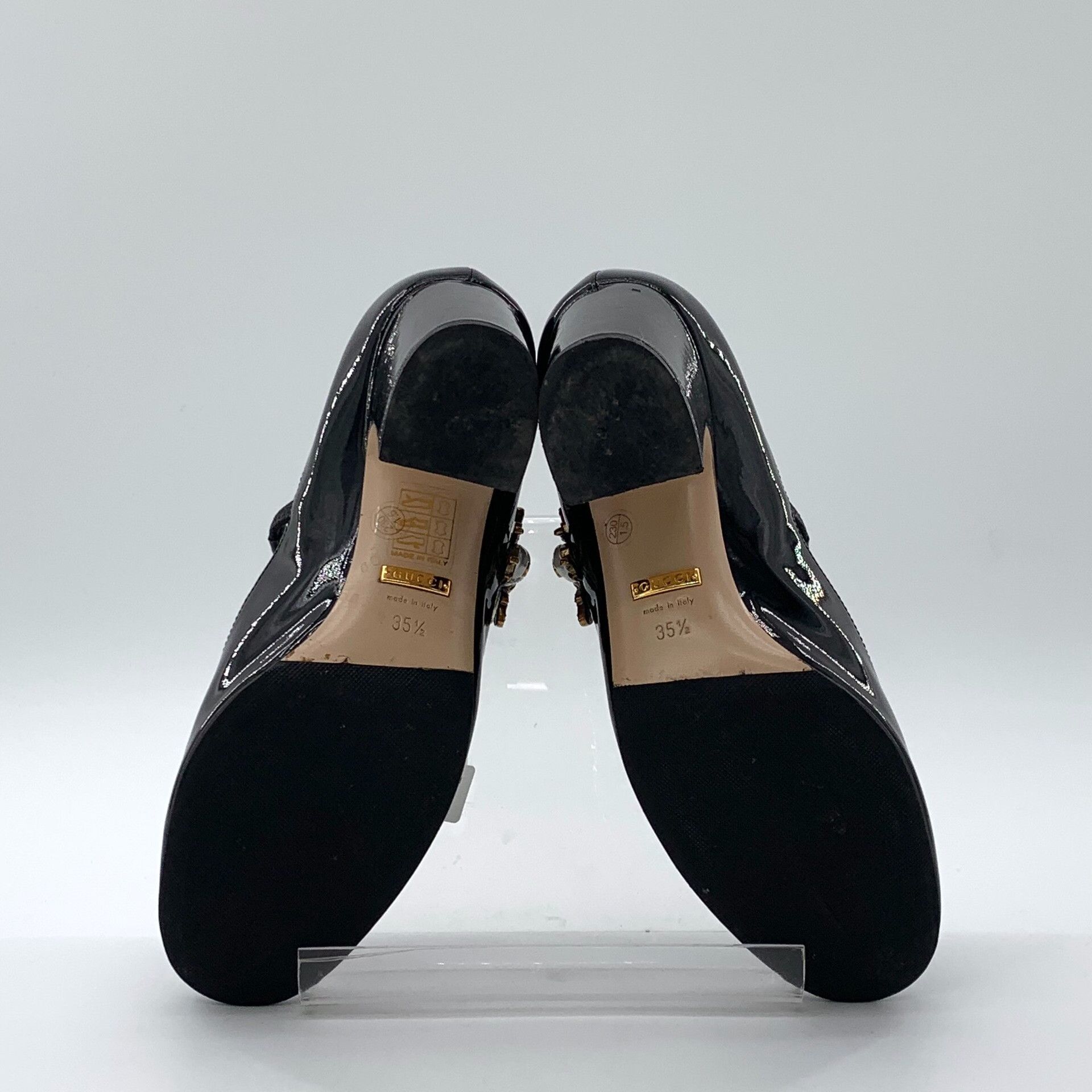 Gucci Gucci Bee Pearl Patent Leather Heels 35.5 Size US 5.5 / IT 35.5 - 6 Thumbnail