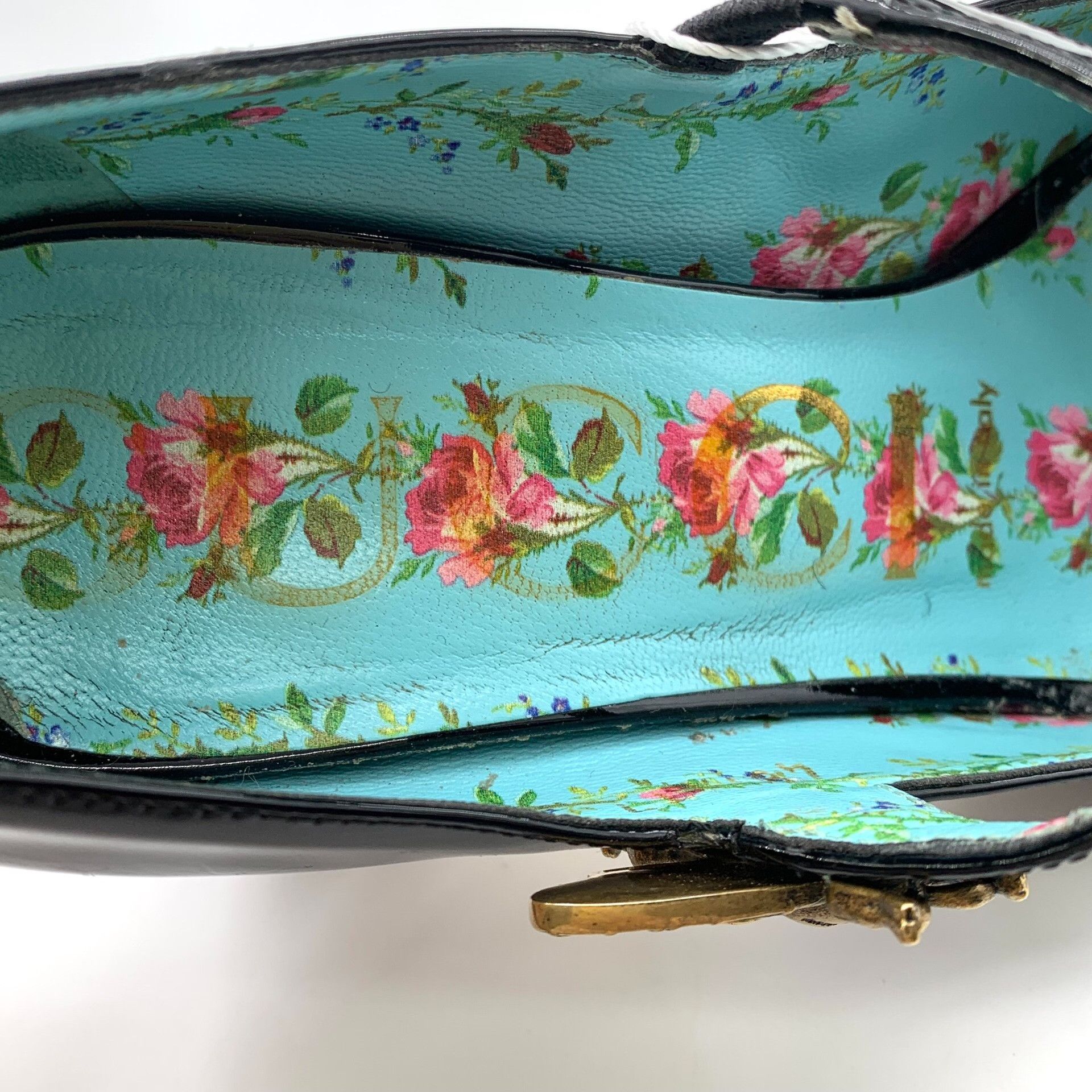 Gucci Gucci Bee Pearl Patent Leather Heels 35.5 Size US 5.5 / IT 35.5 - 9 Thumbnail