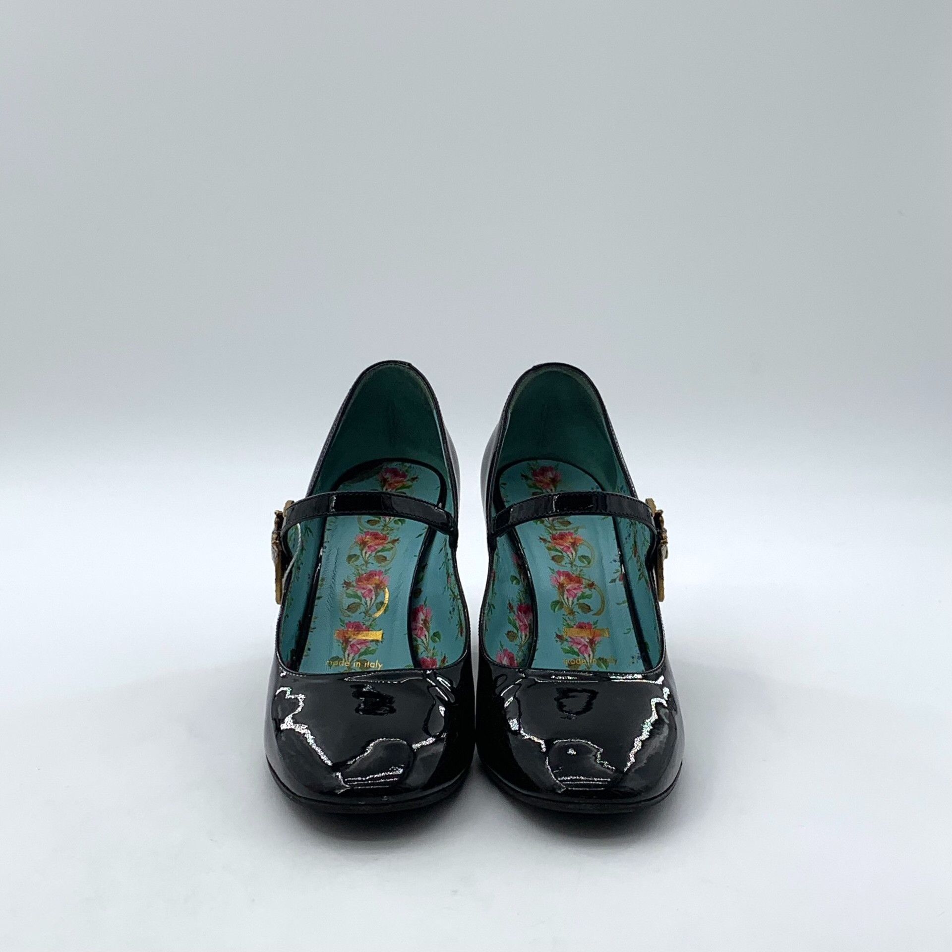 Gucci Gucci Bee Pearl Patent Leather Heels 35.5 Size US 5.5 / IT 35.5 - 4 Thumbnail