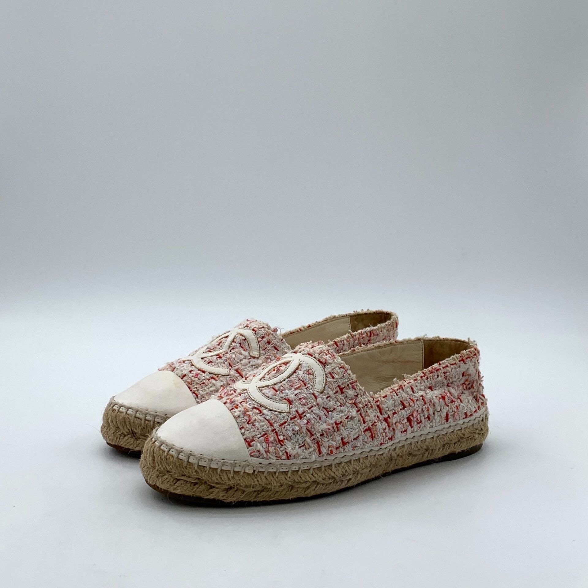 Chanel Chanel Pink Tweed CC Espadrilles 38 Size US 7 / IT 37 - 2 Thumbnail