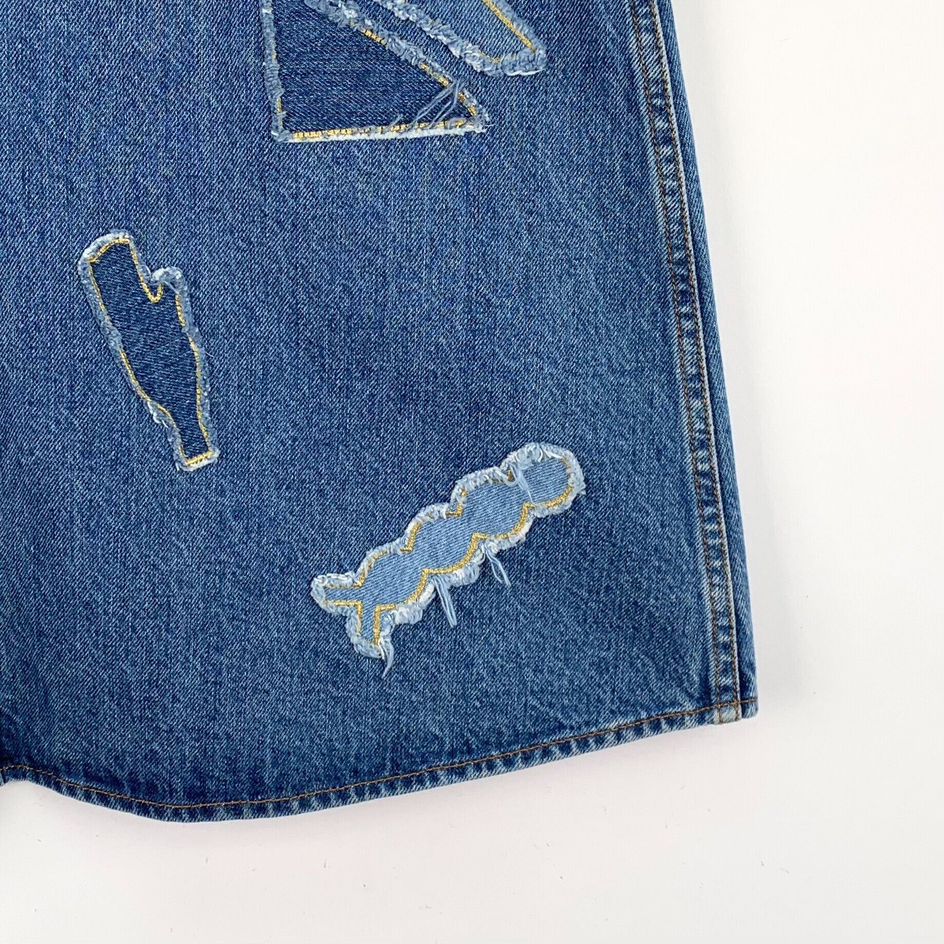 Chanel Chanel Patch Denim Mini Skirt 40 Size 28" / US 6 / IT 42 - 5 Thumbnail