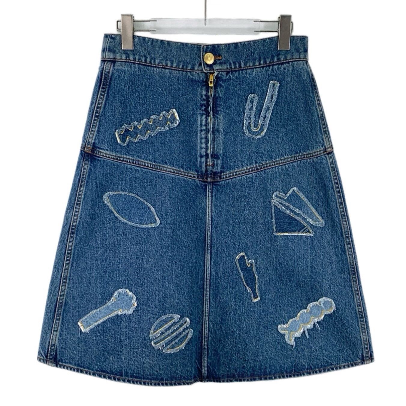 Chanel Chanel Patch Denim Mini Skirt 40 Size 28" / US 6 / IT 42 - 3 Thumbnail