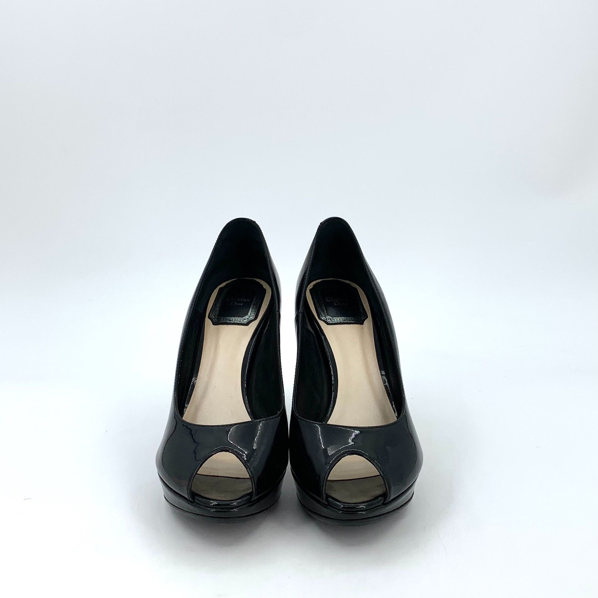 Dior Dior Patent Peep Toe Platform Heels 35.5 Size US 5.5 / IT 35.5 - 4 Thumbnail