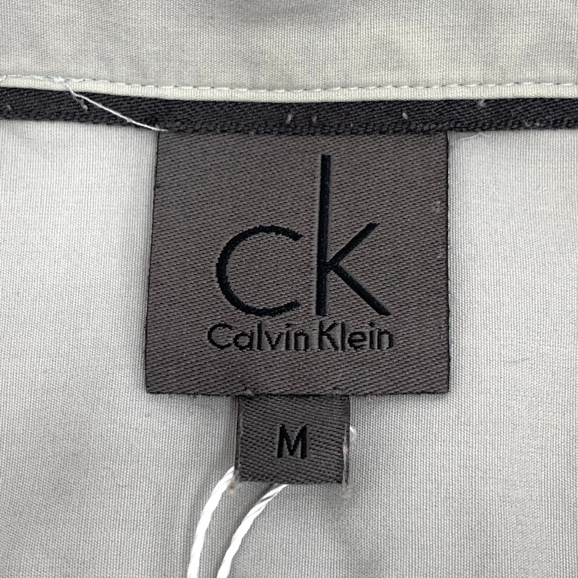 Calvin Klein Calvin Klein Gray Cotton Button Down Shirt M Size US M / EU 48-50 / 2 - 6 Thumbnail
