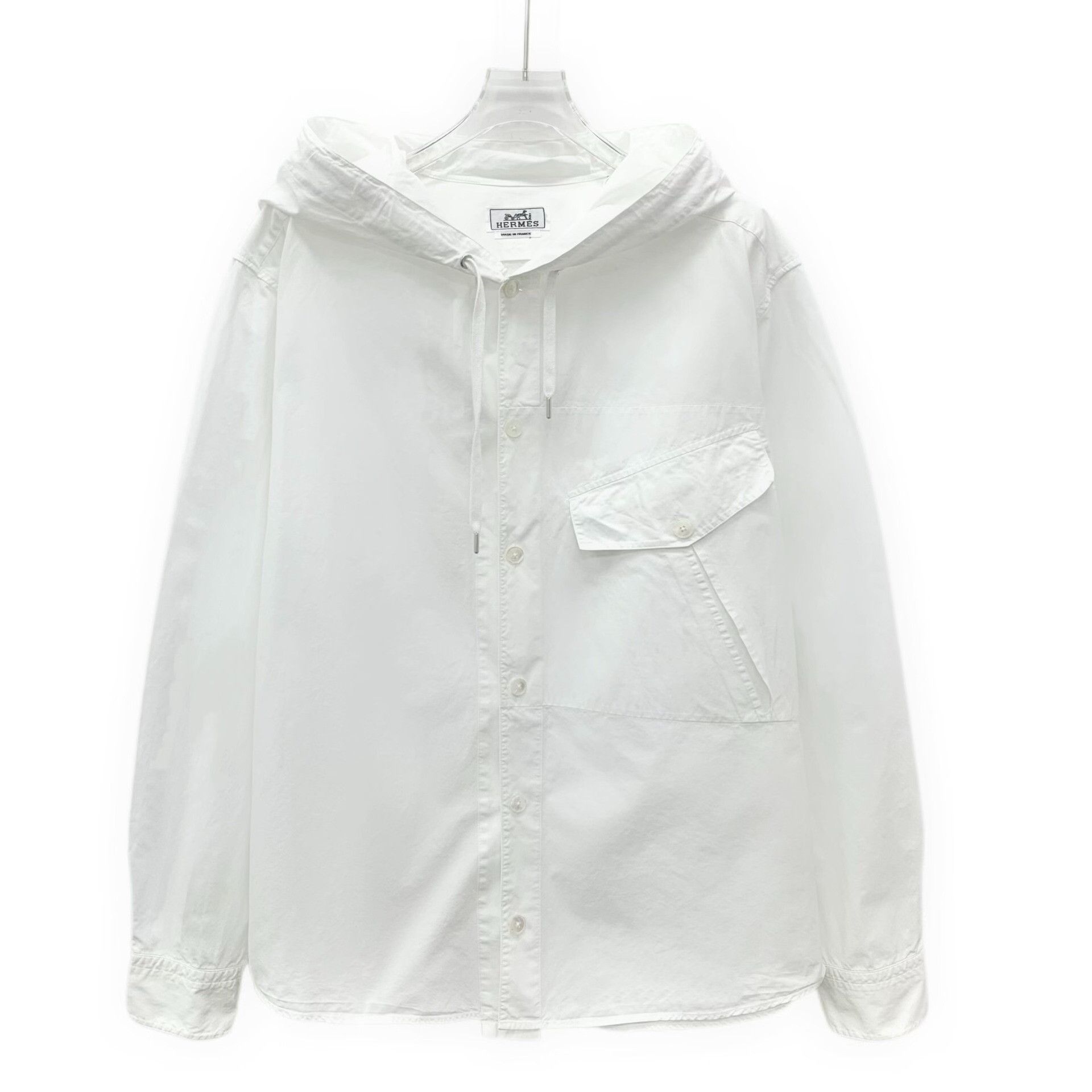 Hermes Hermes White Cotton Hooded Jacket US M / EU 48-50 Size US M / EU 48-50 / 2 - 2 Thumbnail