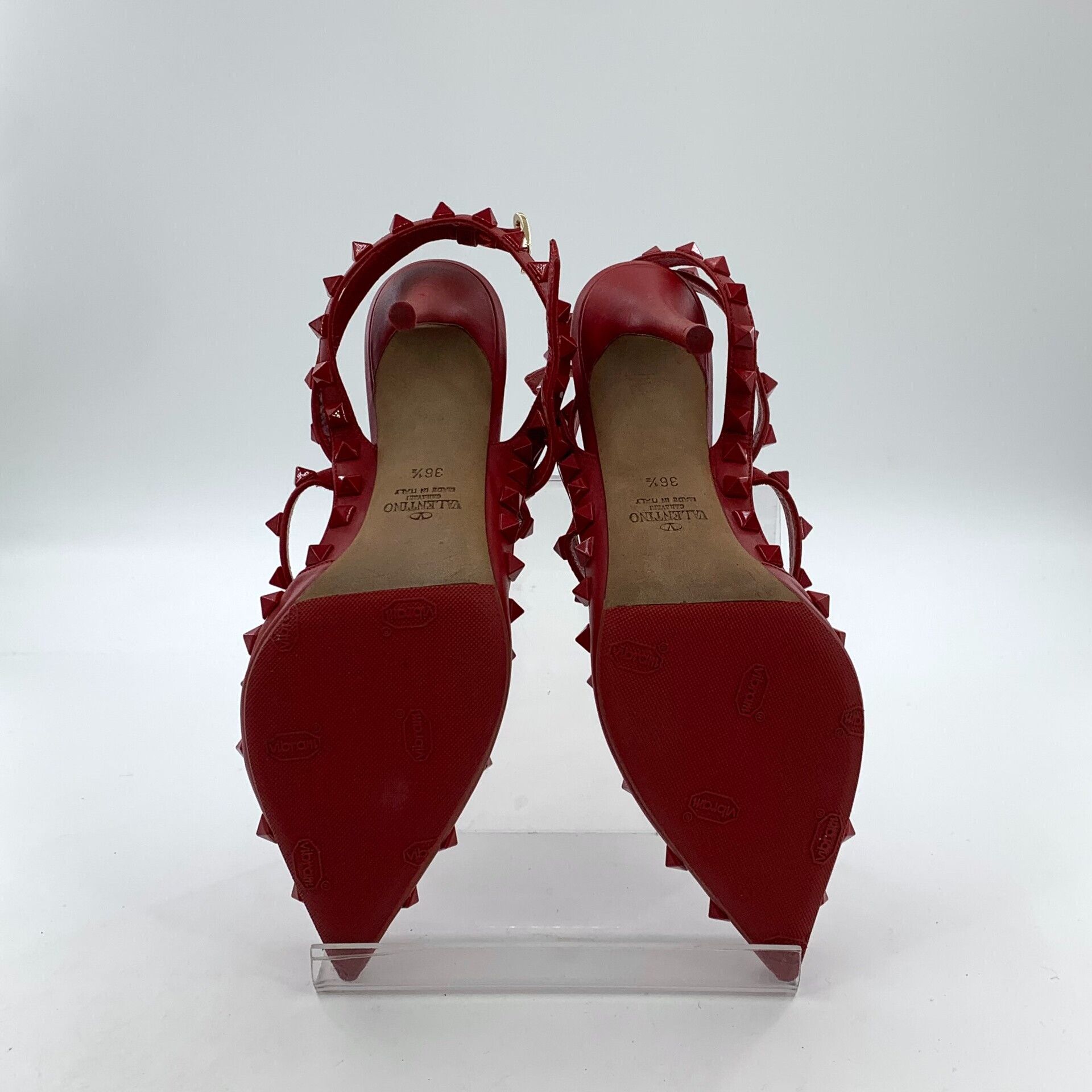 Valentino Valentino Rockstud Rouge Pointed Toe Heels 36.5 Size US 6.5 / IT 36.5 - 6 Thumbnail