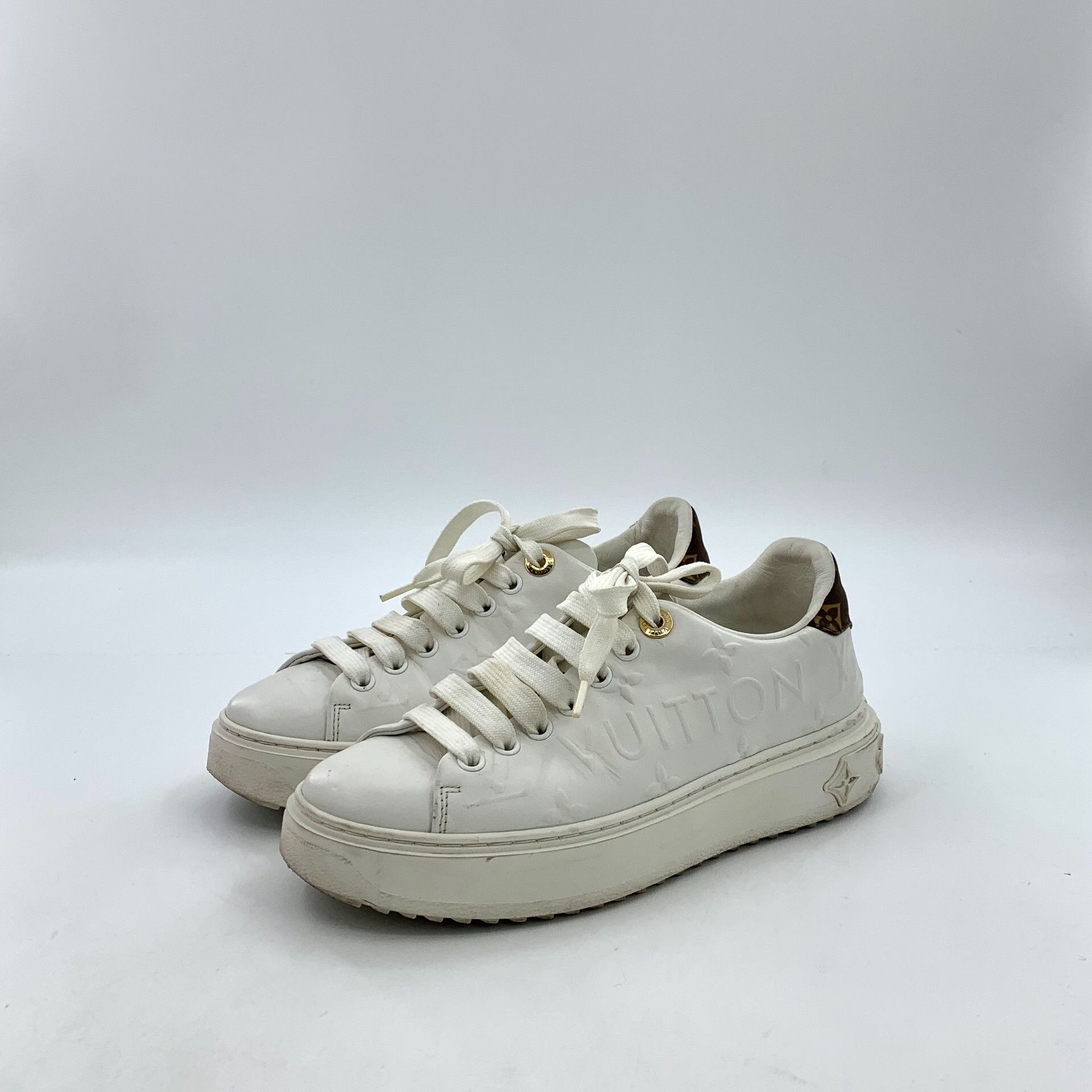 Louis Vuitton Louis Vuitton Time Out Logo Sneakers IT 35 Size US 5 / IT 35 - 2 Thumbnail